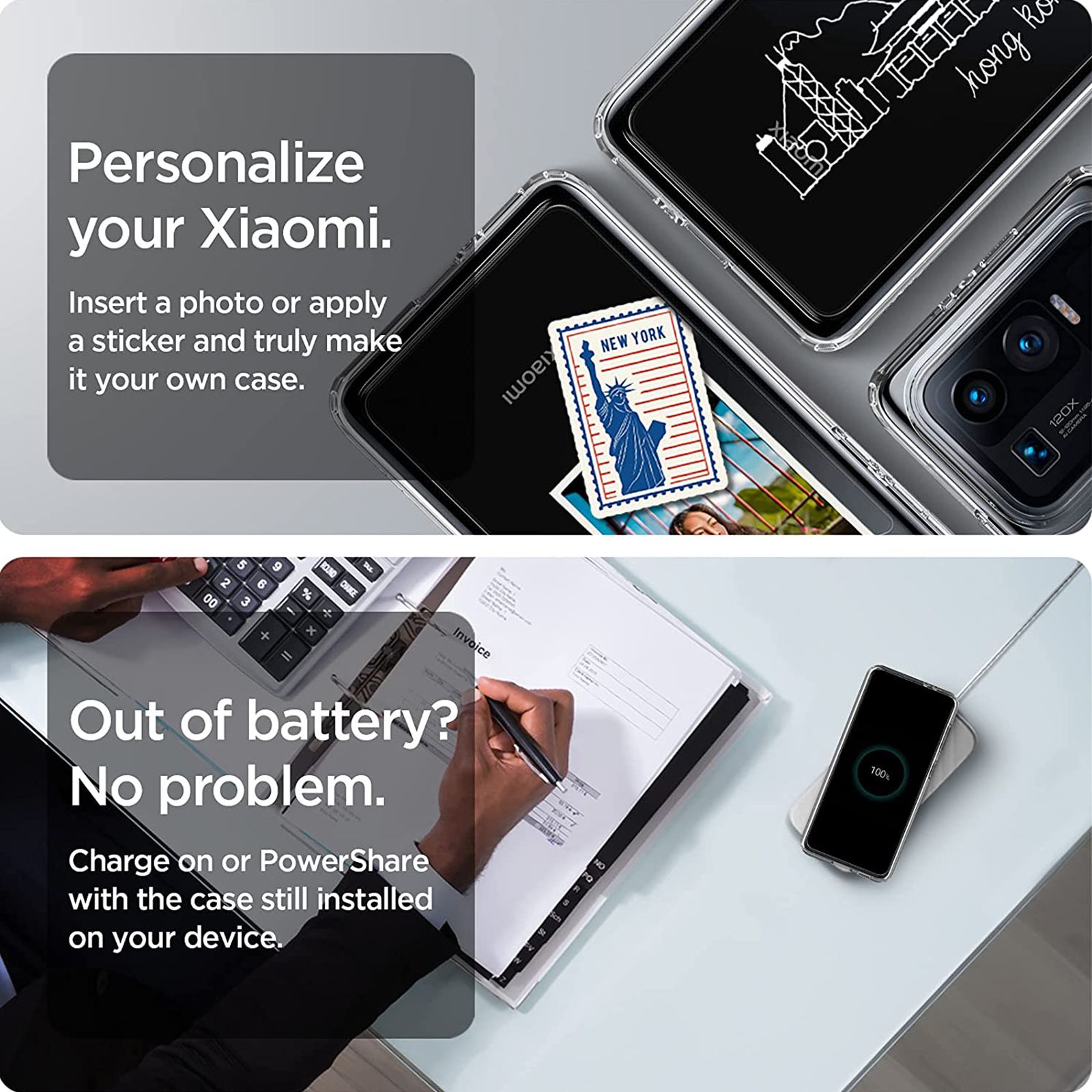 spigen Ultra Hybrid TPU & Polycarbonate Back Cover for Xiaomi Mi 11 Ultra (Wireless Charging Compatible?, Crystal Clear)_4
