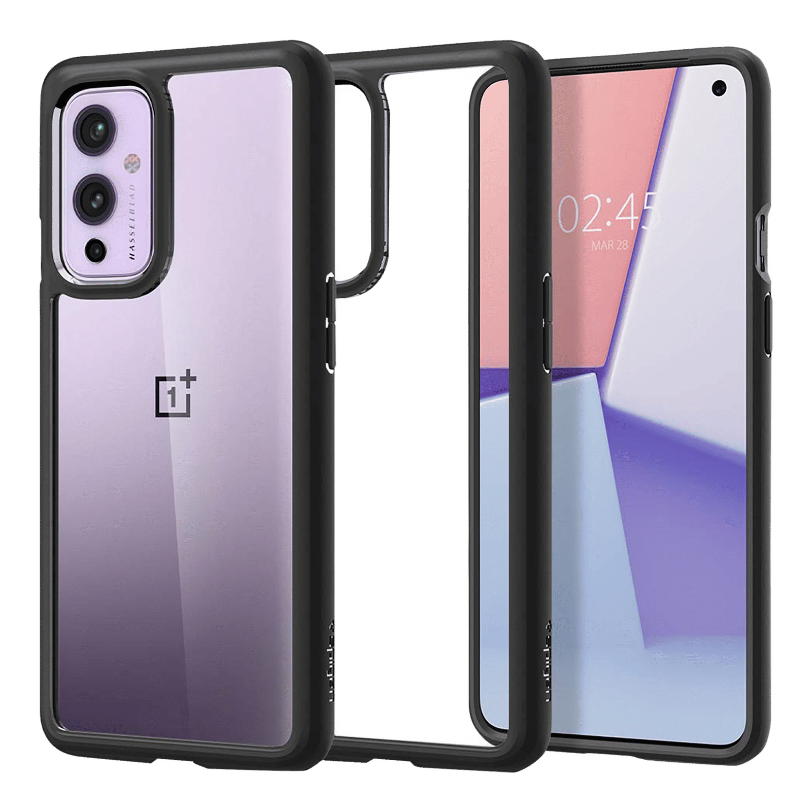 Spigen Ultra Hybrid Hard Polycarbonate & TPU Back Cover for OnePlus 9 5G (Air Cushion Technology, Matte Black)_1