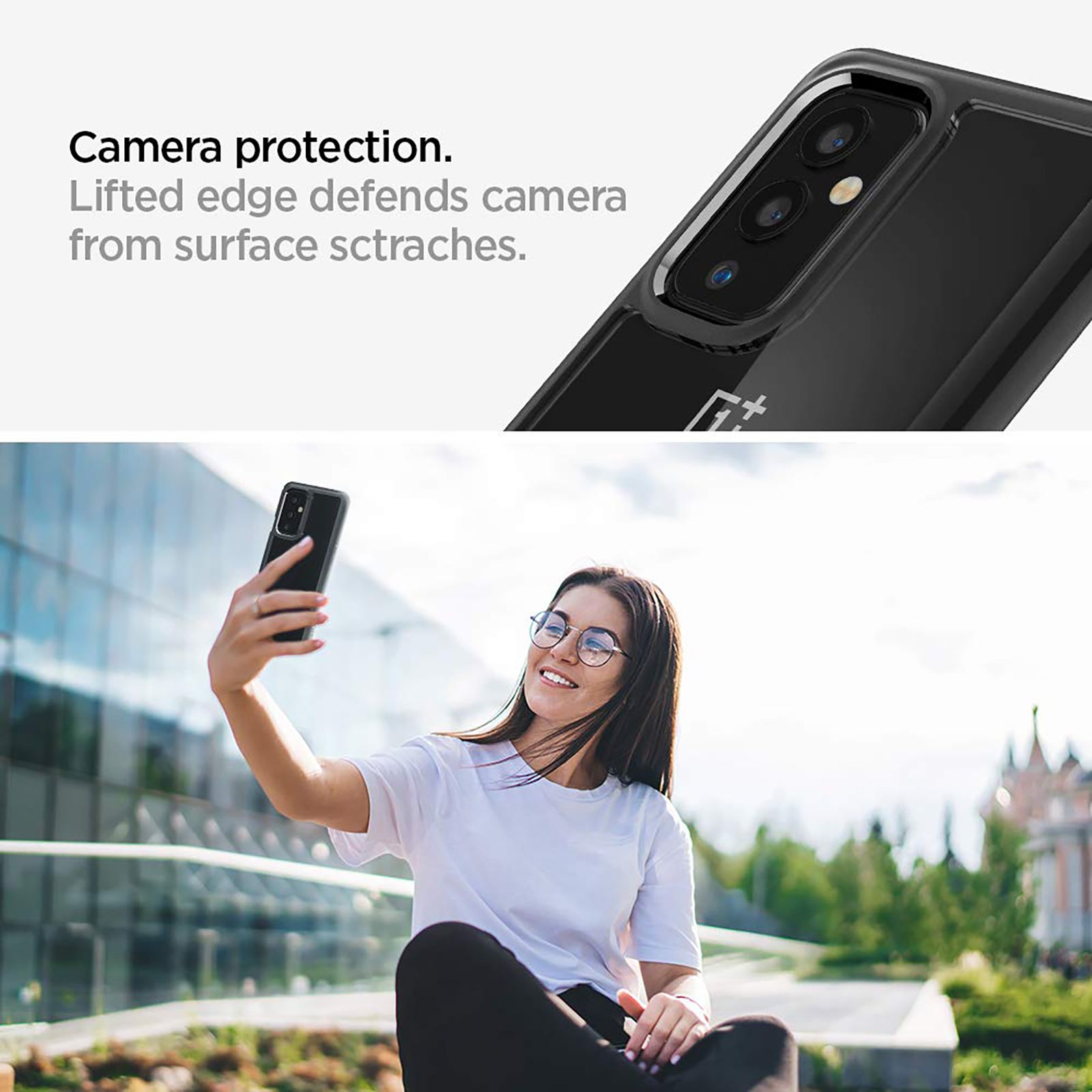 Spigen Ultra Hybrid Hard Polycarbonate & TPU Back Cover for OnePlus 9 5G (Air Cushion Technology, Matte Black)_11