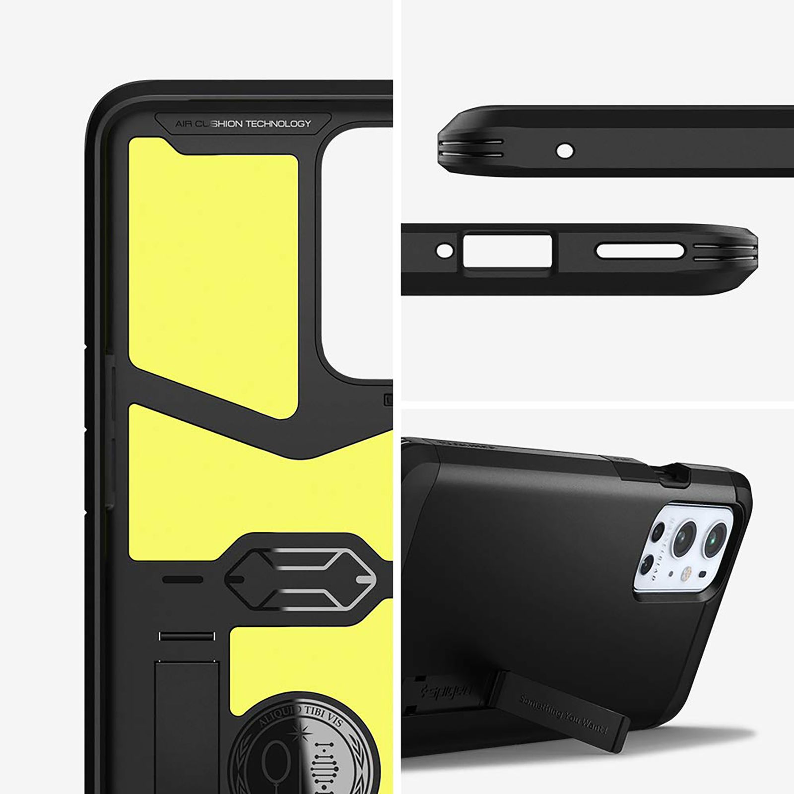 spigen Tough Armor TPU and PC Back Case For OnePlus 9 Pro (Air Cushion Technology, ACS02683, Black) spigen Tough Armor TPU and PC Back Case For OnePlus 9 Pro (Air Cushion Technology, ACS02683, Black)_8