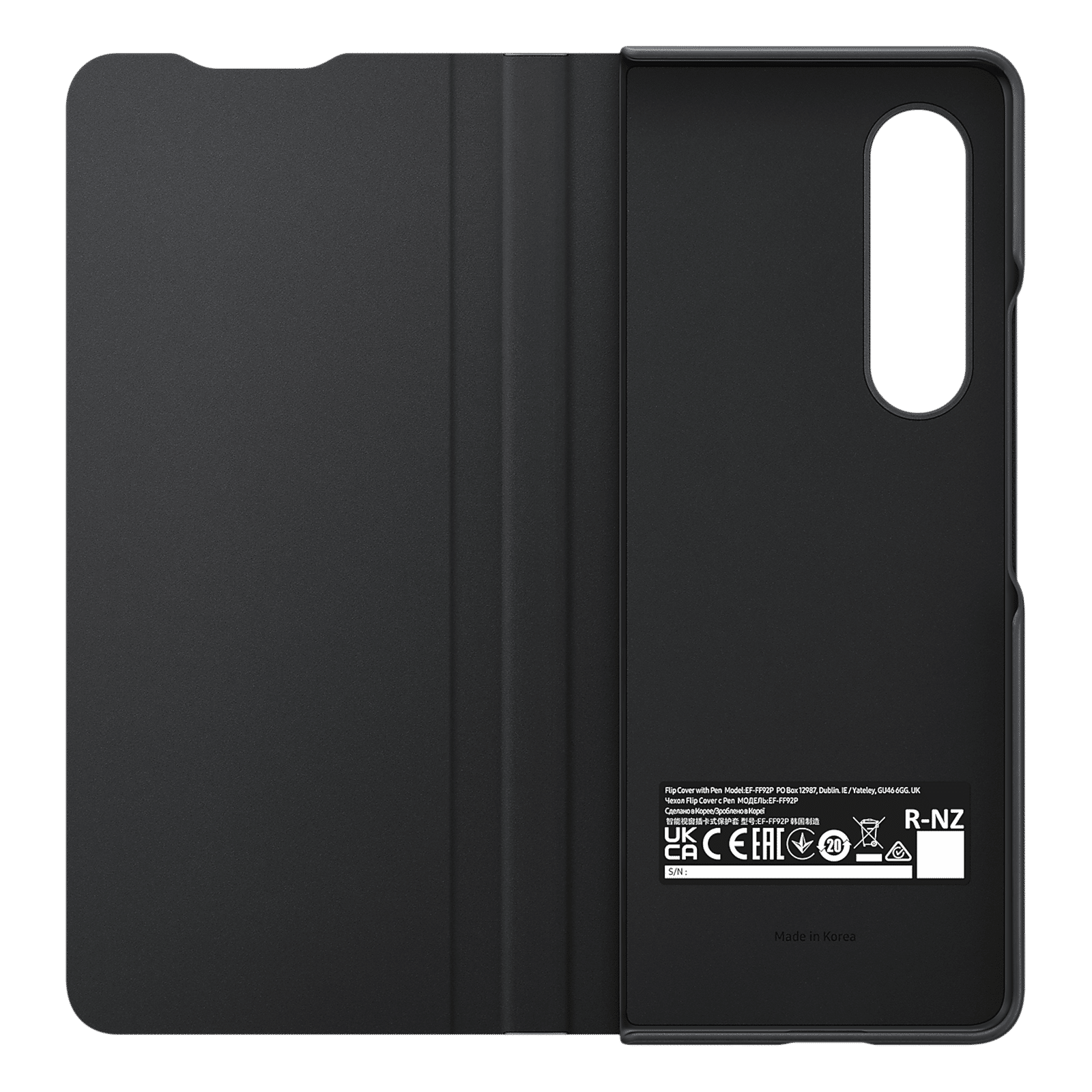 SAMSUNG Flip Cover for Galaxy Z Fold3 5G (With S Pen Holder, Black)_5