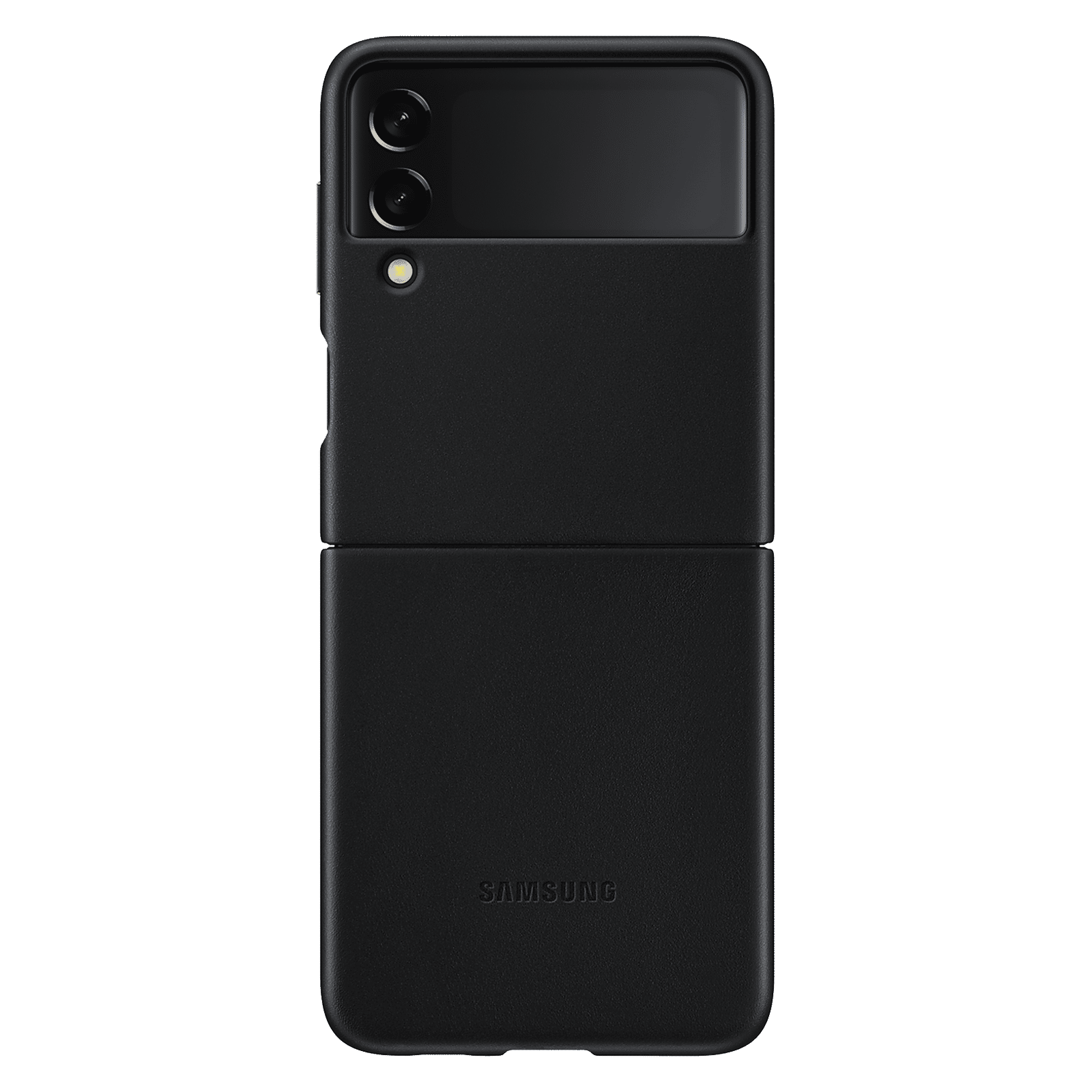SAMSUNG Soft Leather Back Cover for SAMSUNG Galaxy Z Flip3 5G (Premium Protection, Black) SAMSUNG Soft Leather Back Cover for SAMSUNG Galaxy Z Flip3 5G (Premium Protection, Black)_1