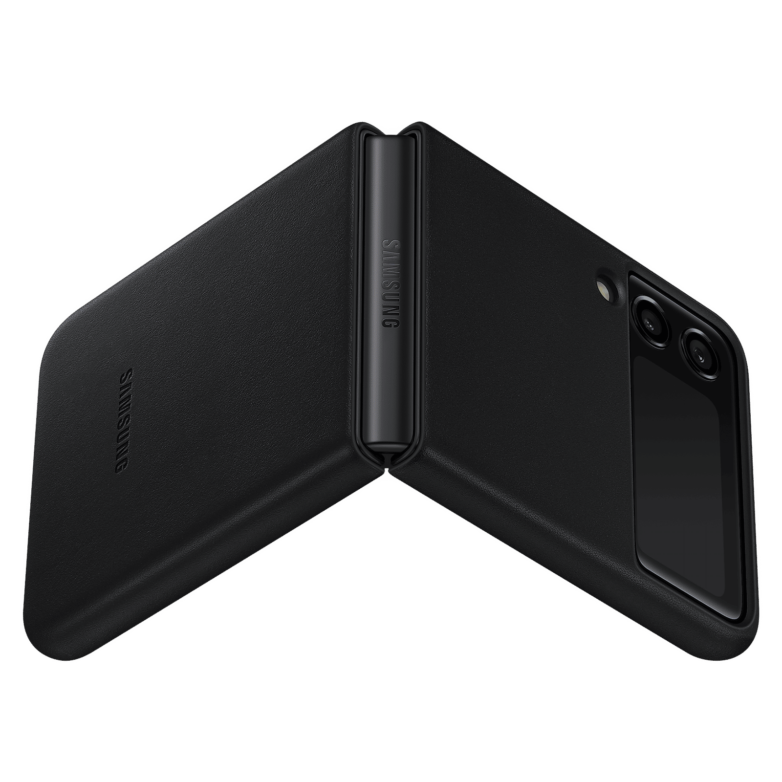 SAMSUNG Soft Leather Back Cover for SAMSUNG Galaxy Z Flip3 5G (Premium Protection, Black) SAMSUNG Soft Leather Back Cover for SAMSUNG Galaxy Z Flip3 5G (Premium Protection, Black)_7