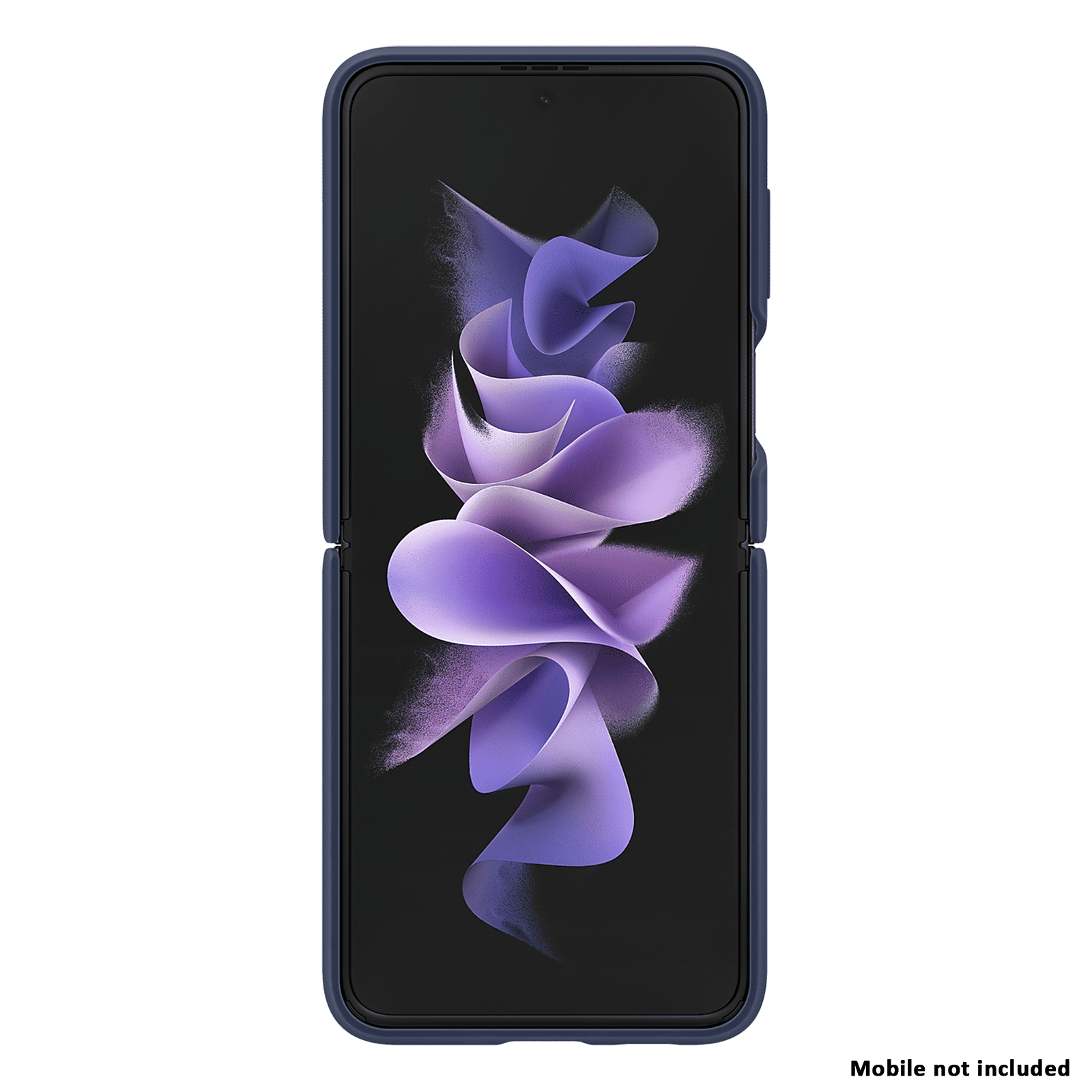 SAMSUNG Soft Silicone Back Cover for SAMSUNG Galaxy Z Flip3 5G (Slip-On Ring, Navy)_5