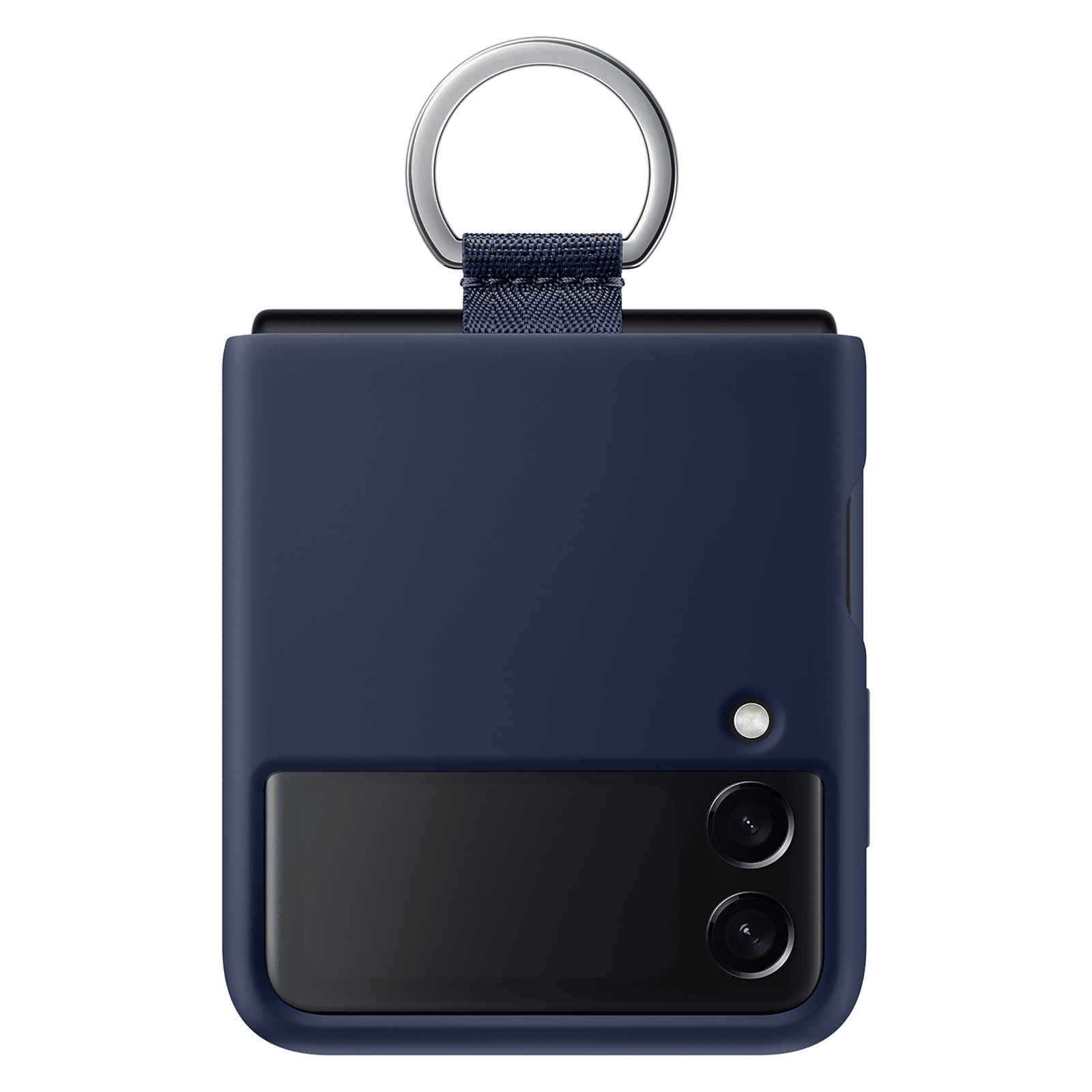 SAMSUNG Soft Silicone Back Cover for SAMSUNG Galaxy Z Flip3 5G (Slip-On Ring, Navy)_6