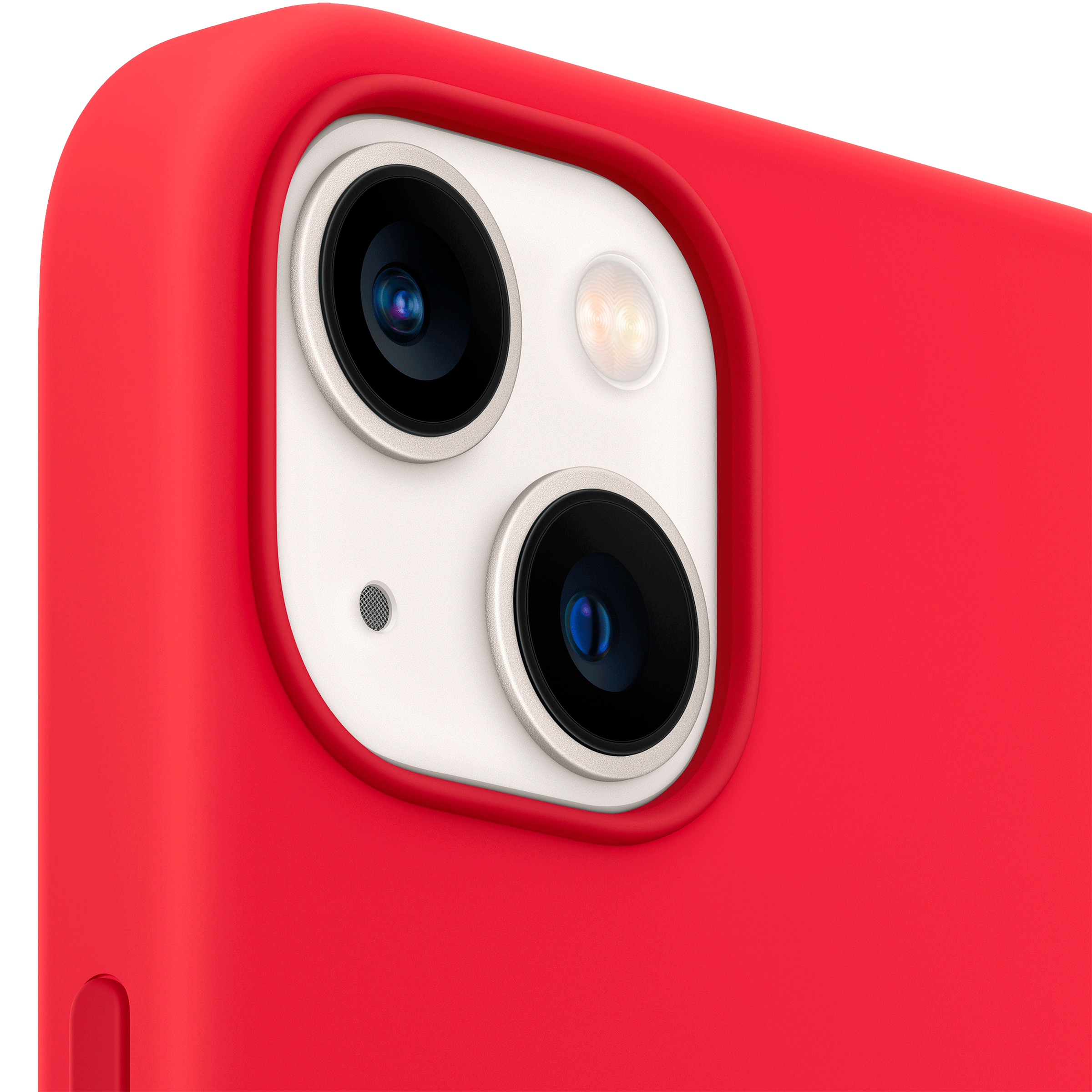 Apple Soft Silicone Back Cover for Apple iPhone 13 (Supports Wireless Charging, (Product) Red)_5