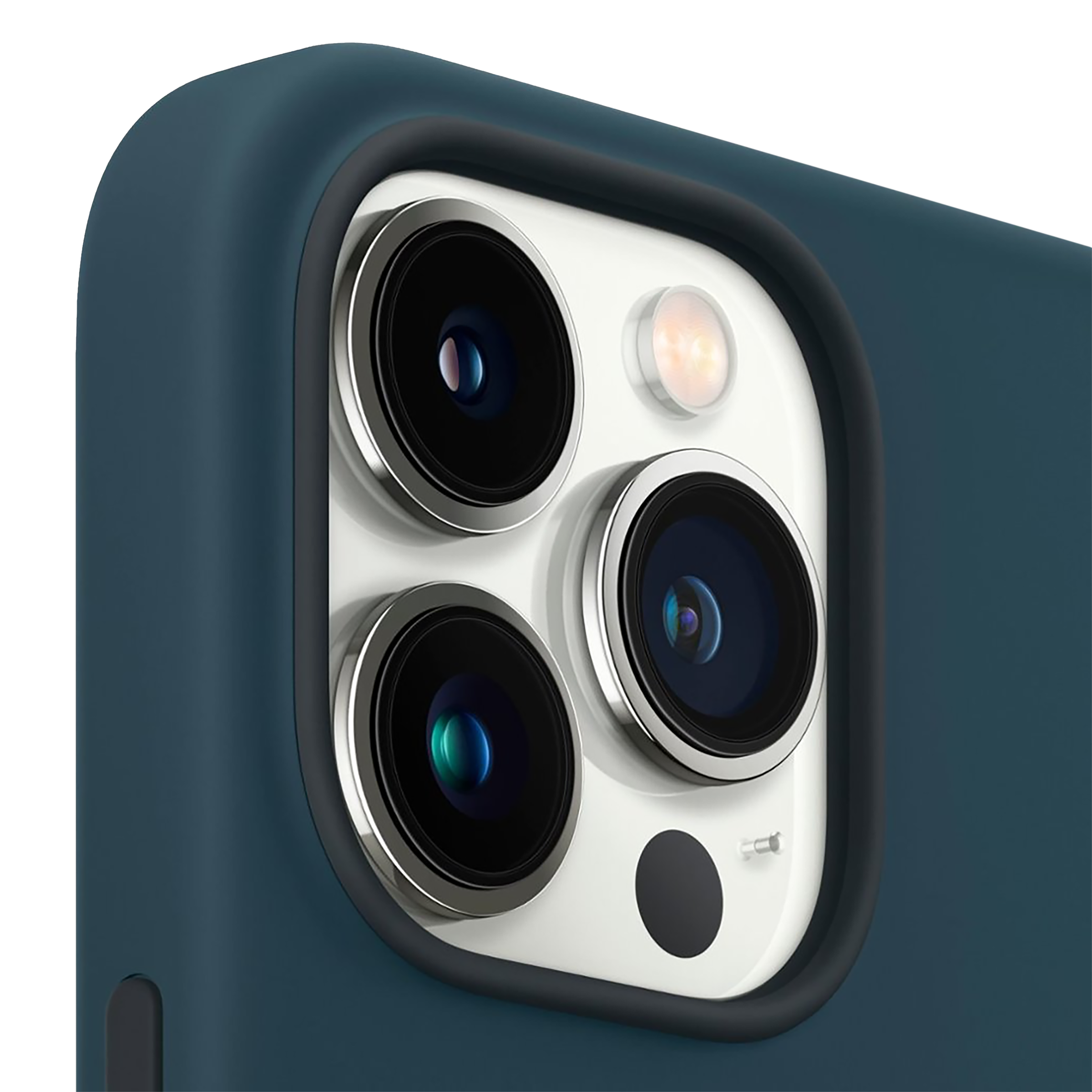 Apple Soft Silicone Back Cover for Apple iPhone 13 Pro (Supports Wireless Charging, Abyss Blue)_6