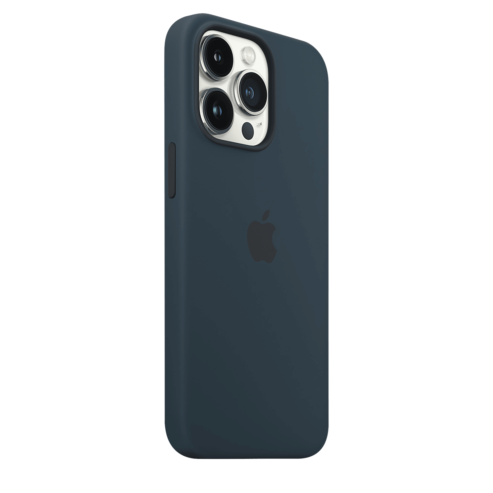 Apple Soft Silicone Back Cover for Apple iPhone 13 Pro (Supports Wireless Charging, Abyss Blue)_4
