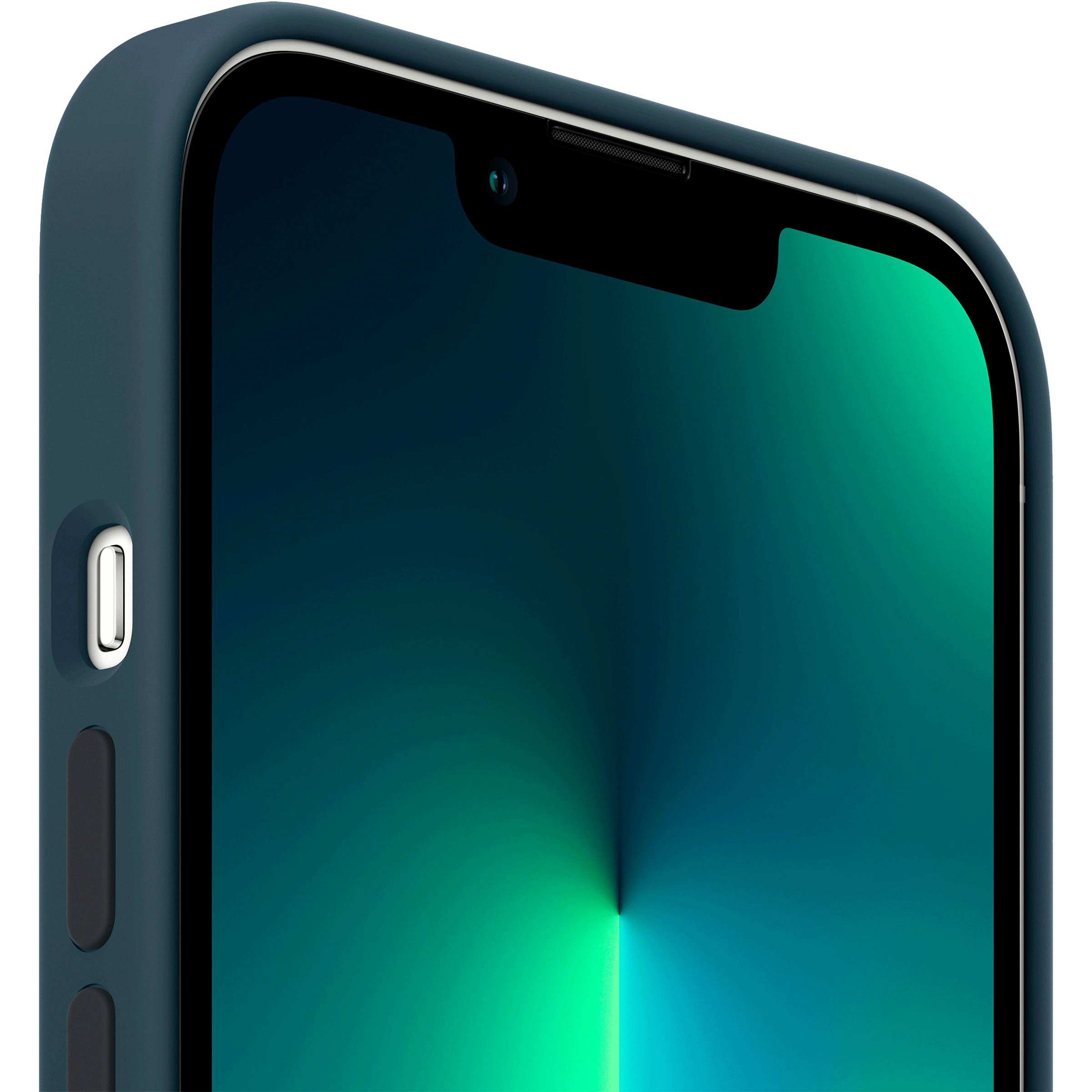 Apple Soft Silicone Back Cover for Apple iPhone 13 Pro (Supports Wireless Charging, Abyss Blue)_5
