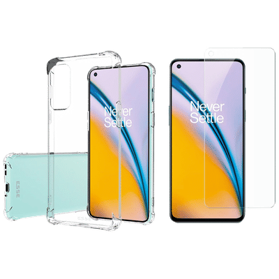 ESSE Screen Protector & TPU Back Cover Combo for OnePlus Nord 2 5G (Drop Protection, Clear)