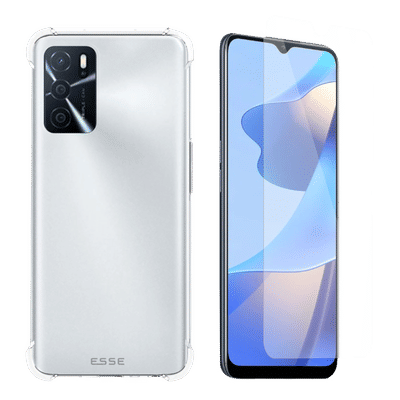 ESSE Screen Protector & TPU Back Cover Combo for OPPO A16 (Drop Protection, Clear)