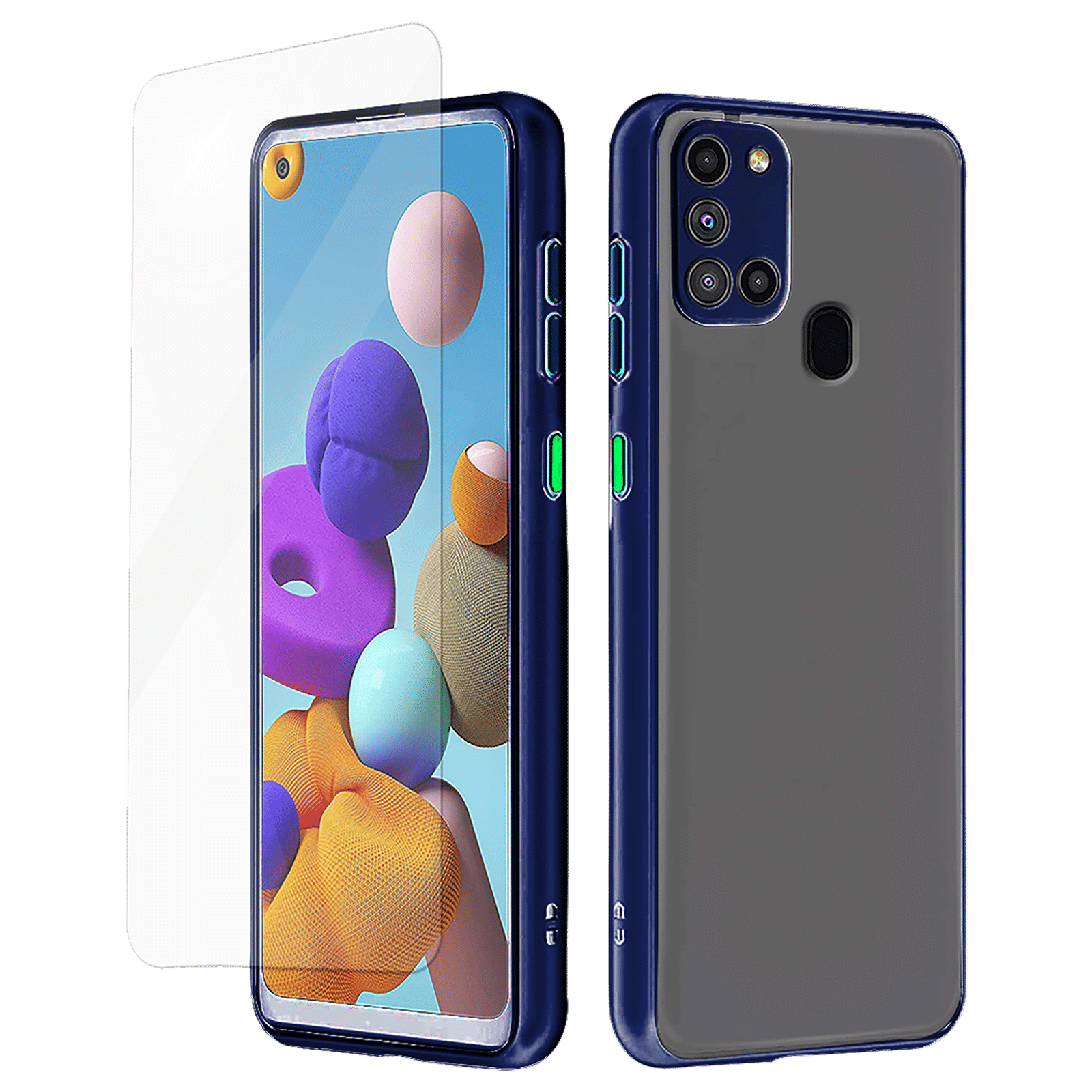 ARROW Duplex Series Polycarbonate Back Cover for Samsung A21S (Camera Protection, Blue) ARROW Duplex Series Polycarbonate Back Cover for Samsung A21S (Camera Protection, Blue)_1
