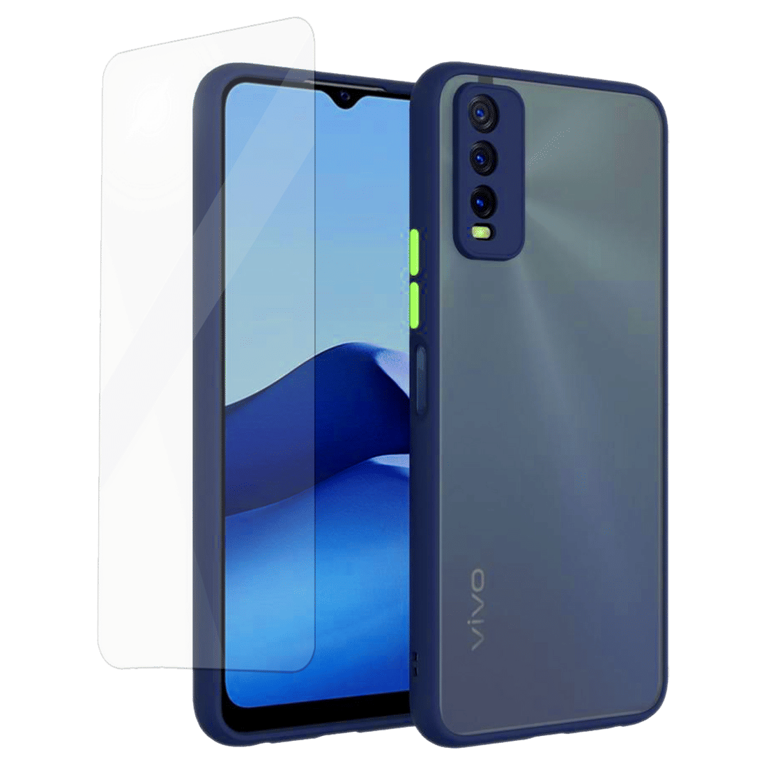 ARROW Duplex Combo Polycarbonate Back Cover for Vivo Y12G (Camera Protection, Blue) ARROW Duplex Combo Polycarbonate Back Cover for Vivo Y12G (Camera Protection, Blue)_1