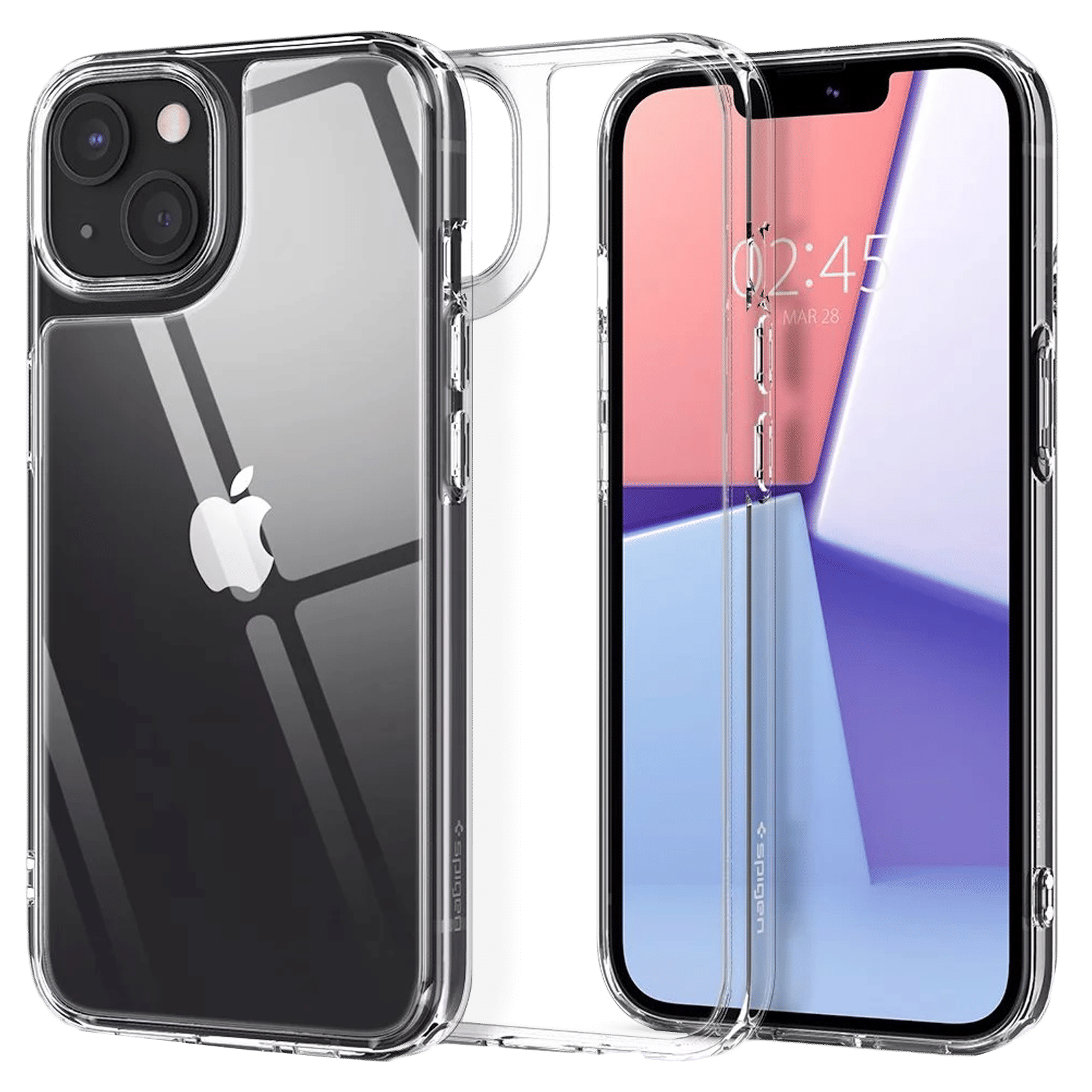 spigen Quartz Hybrid Glass and TPU Back Case For iPhone 13 mini (9H Hardness, ACS03325, Transparent) spigen Quartz Hybrid Glass and TPU Back Case For iPhone 13 mini (9H Hardness, ACS03325, Transparent)_1