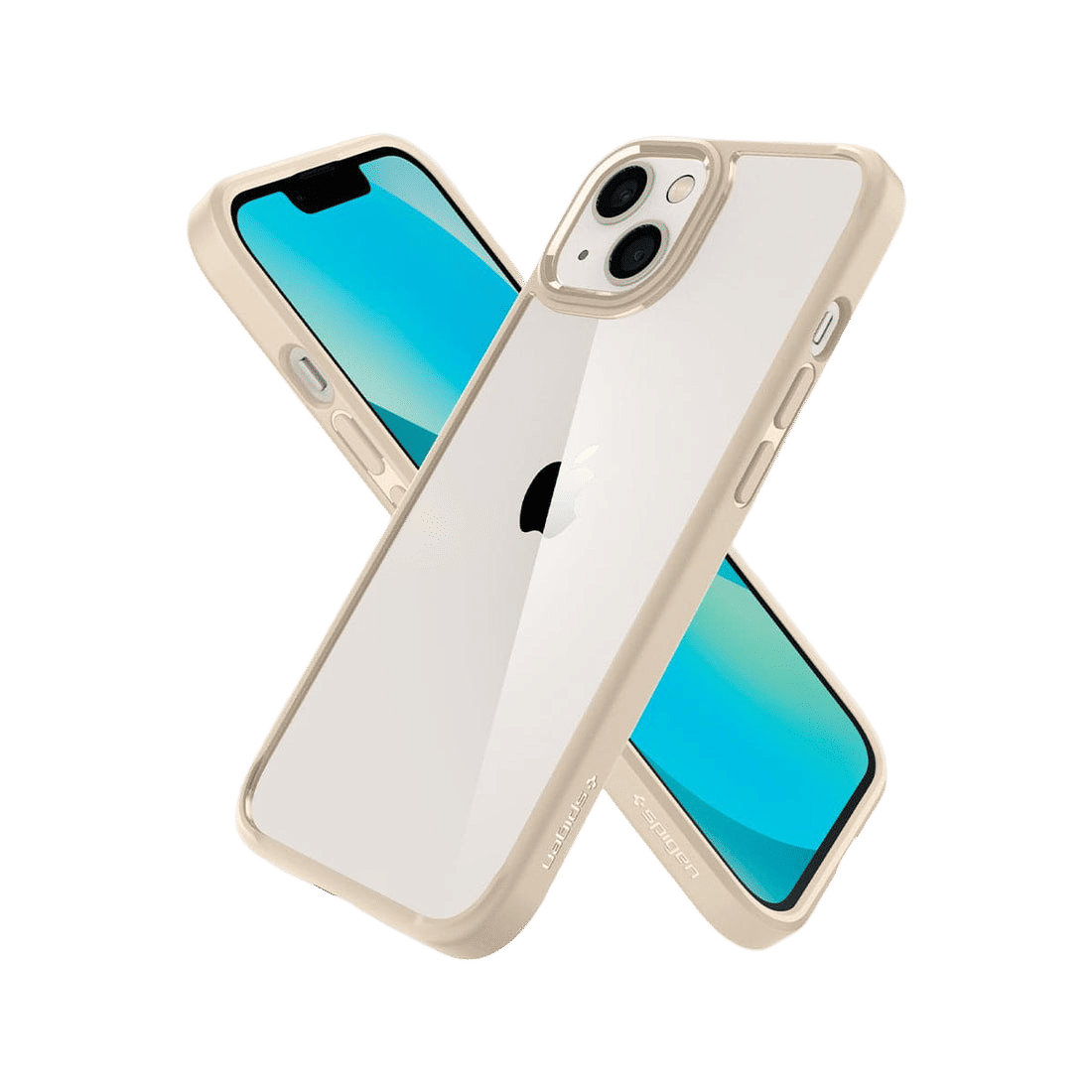 spigen Ultra Hybrid TPU and Polycarbonate Back Cover for Apple iPhone 13 Mini (Air Cushion Technology, Sand Beige)_9