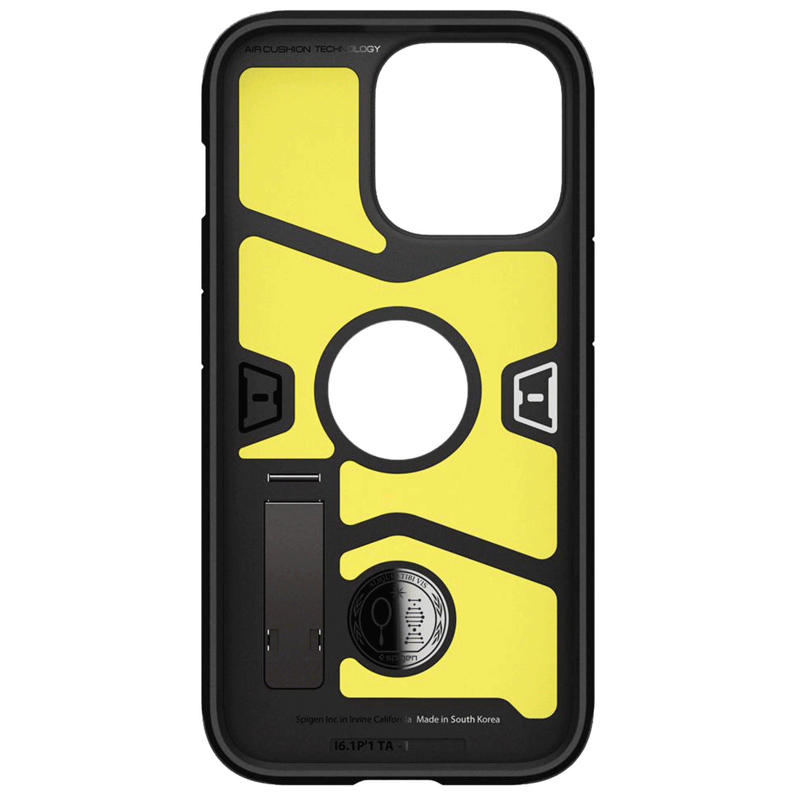 spigen Tough Armor TPU & Polycarbonate Back Case with Stand for Apple iPhone 13 Pro (Wireless Charging Compatible, Black)_5