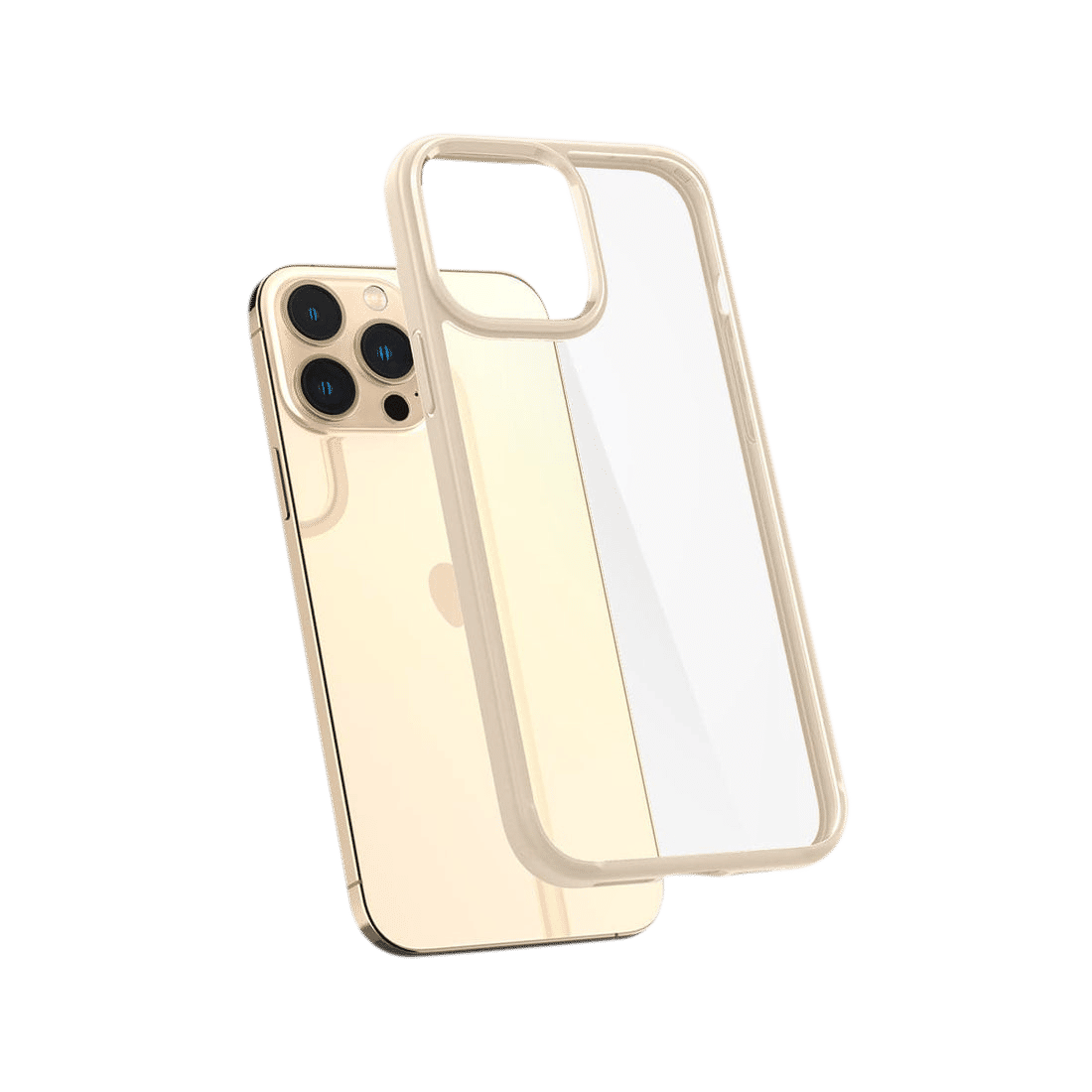 spigen Ultra Hybrid TPU & Polycarbonate Back Cover for Apple iPhone 13 Pro Max (Wireless Charging Compatible?, Sand Beige)_9