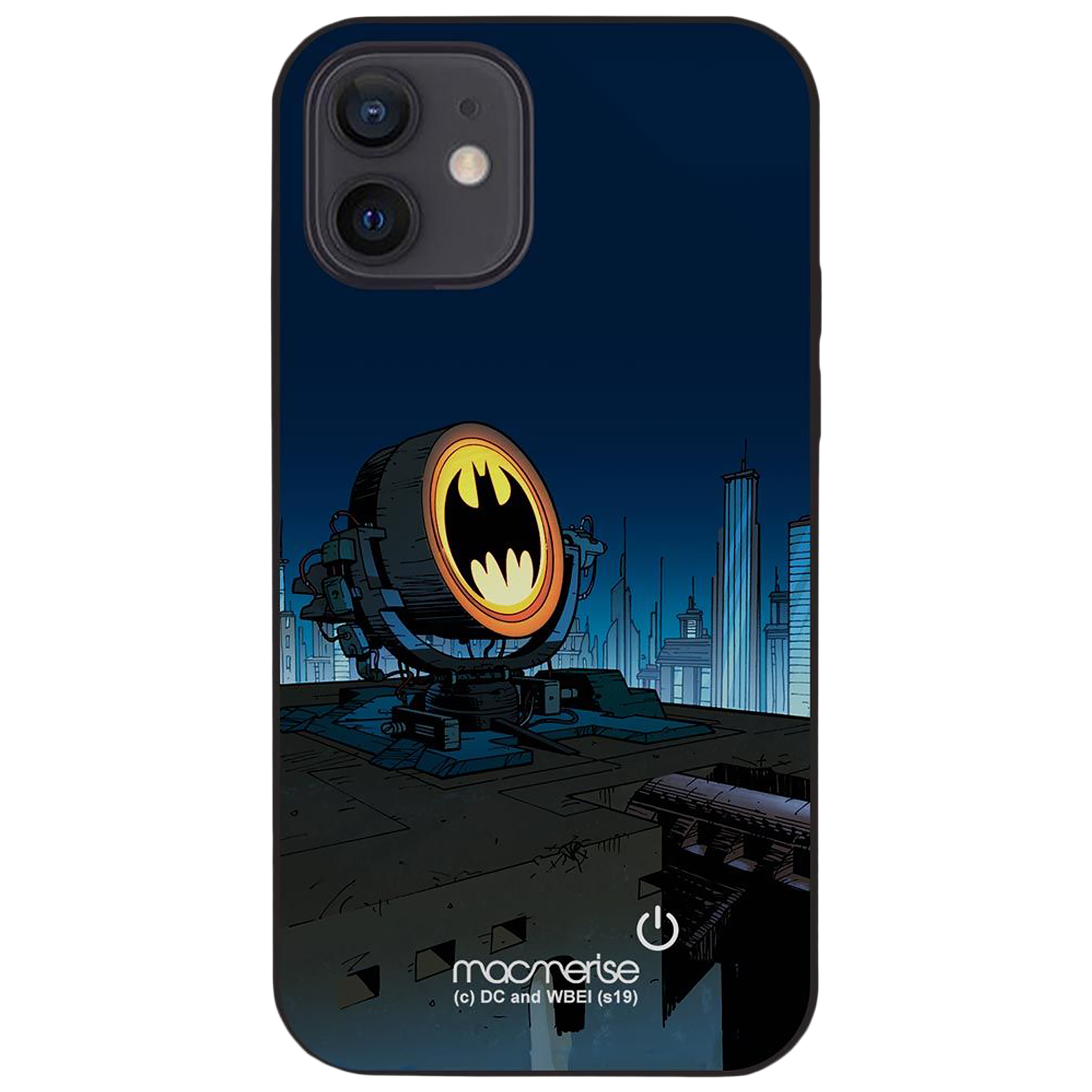 Macmerise Light Up Bat Hard Polycarbonate Back Cover for Apple iPhone 12 Mini (Supports Wireless Charging, Multi Color)_1