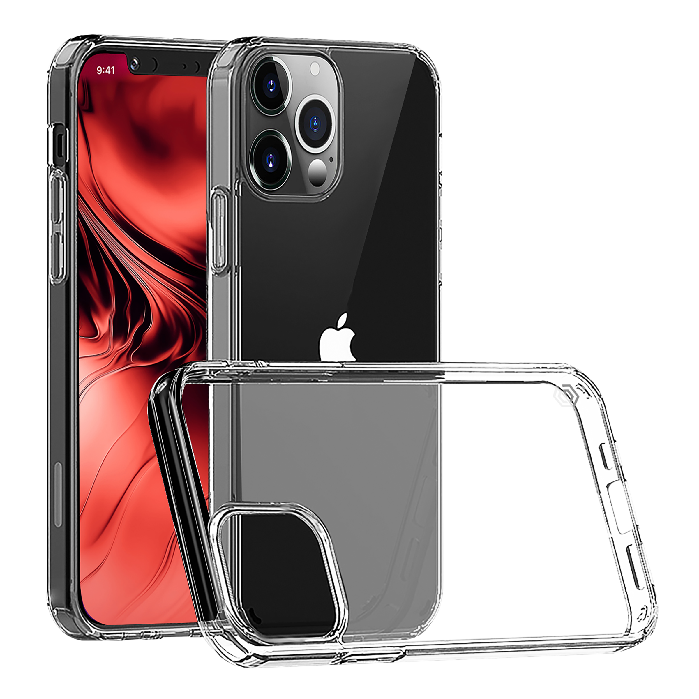 GRIPP Hard Polycarbonate Back Cover, Adapter & Wireless Charger Combo for Apple iPhone 13 Pro Max (Scratch Resistant, Multi Color)_2