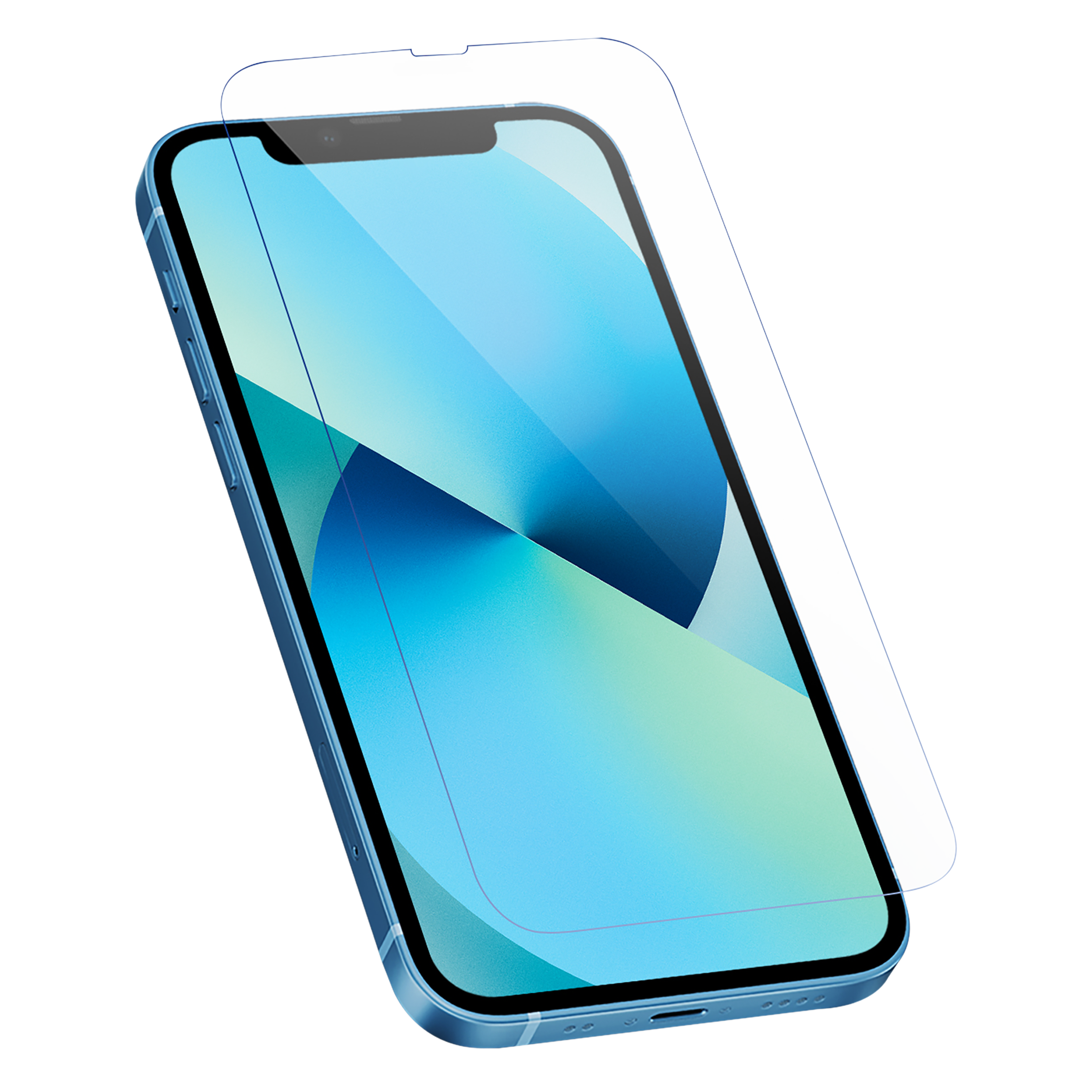 GRIPP Tempered Glass & Hard Polycarbonate Back Cover Combo for Apple iPhone 13 (Scratch Resistant, Clear)_2