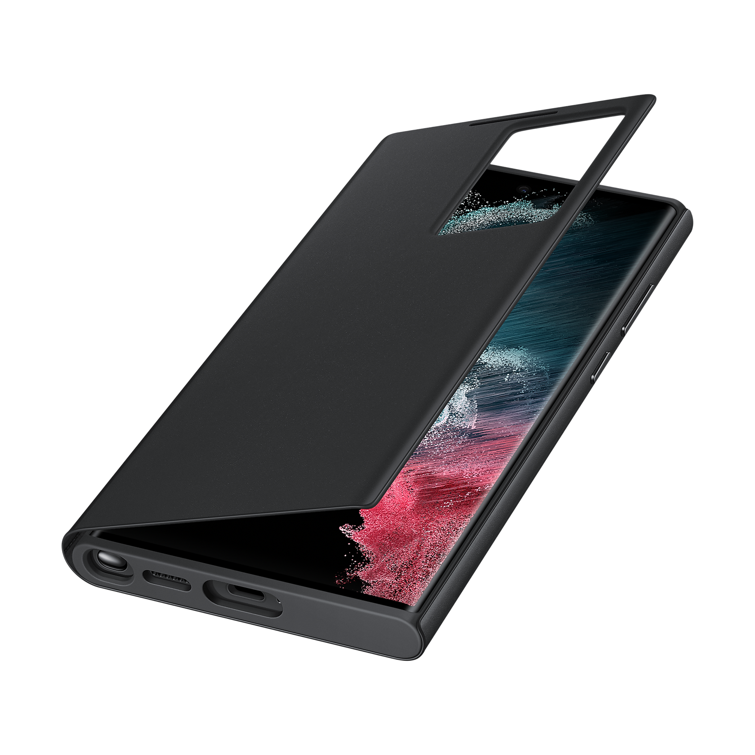 SAMSUNG Smart Clear View Polycarbonate & Polyurethane Flip Cover for SAMSUNG Galaxy S22 Ultra 5G (Anti-Microbial, Black) SAMSUNG Smart Clear View Polycarbonate & Polyurethane Flip Cover for SAMSUNG Galaxy S22 Ultra 5G (Anti-Microbial, Black)_3