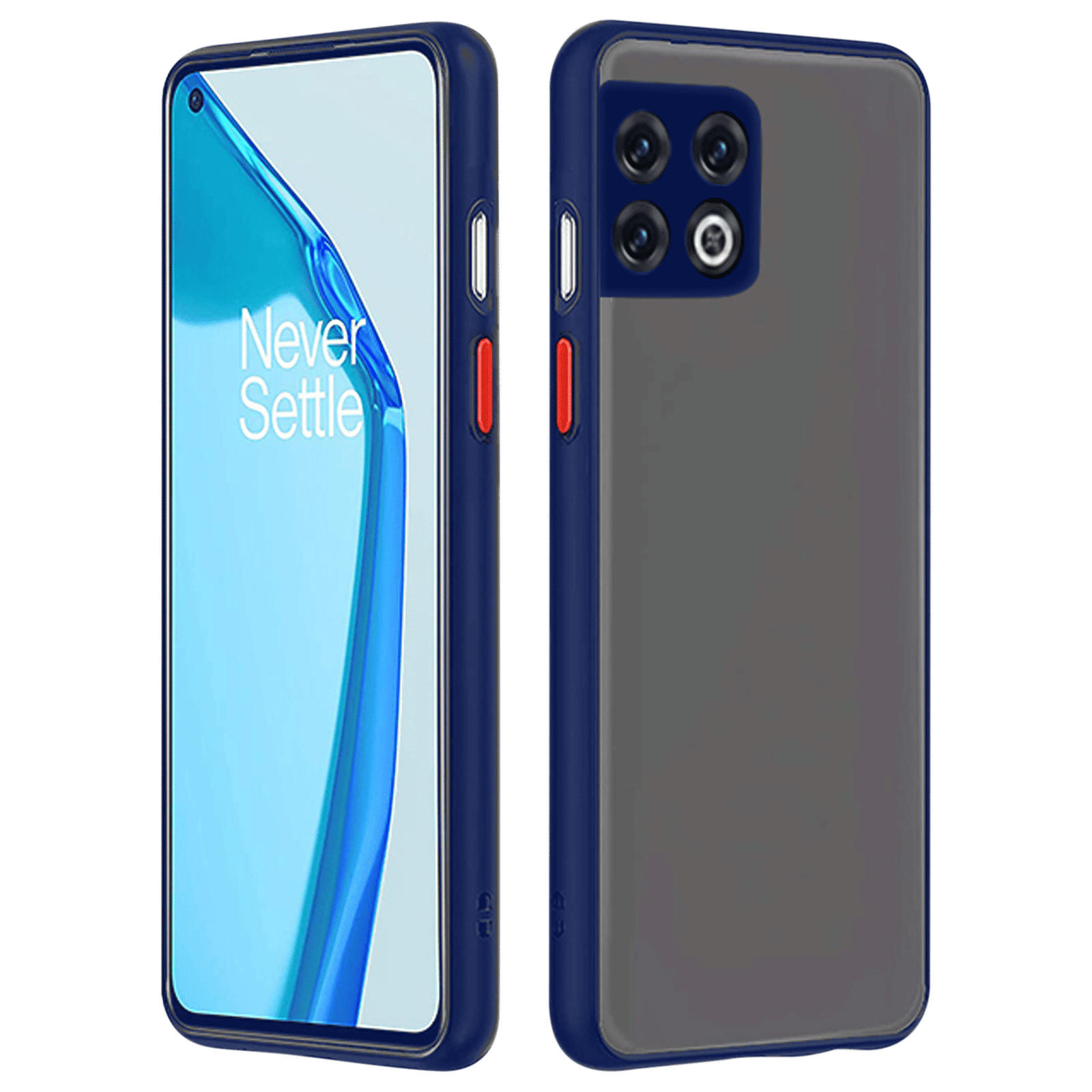 Arrow Duplex Polycarbonate Back Cover for OnePlus 10 Pro (Anti Scratch Design, Blue)_1