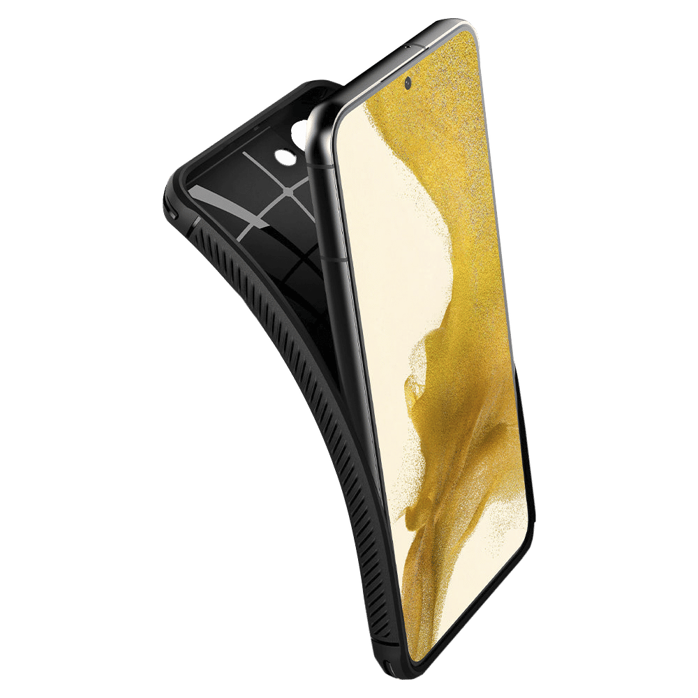 Spigen Rugged Armor TPU Back Cover for SAMSUNG Galaxy S22 5G (Supports Wireless Charging, Matte Black)_11