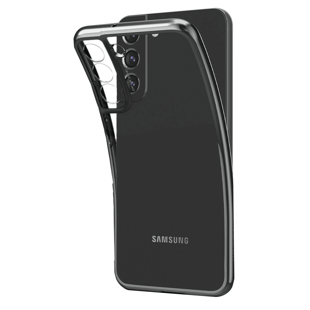 Spigen Optik Crystal Soft TPU Back Cover for SAMSUNG Galaxy S22+ 5G (Tactile Buttons, Chrome Gray)_7