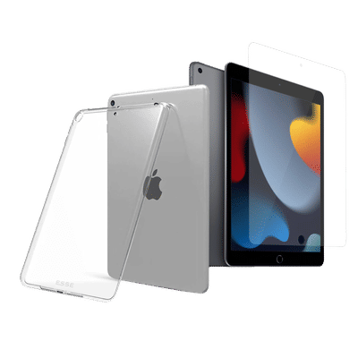 ESSE Duro TPU Back Cover and Screen Protector for Apple iPad 10.2 Inch (Microdot Technology, Transparent)