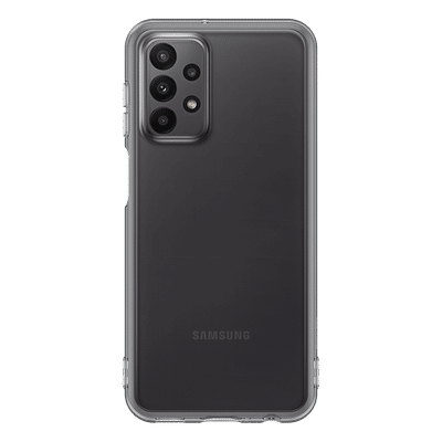 SAMSUNG Soft TPU Back Cover for SAMSUNG Galaxy A23 (Protects from Shock & Scratch, Clear Black)
