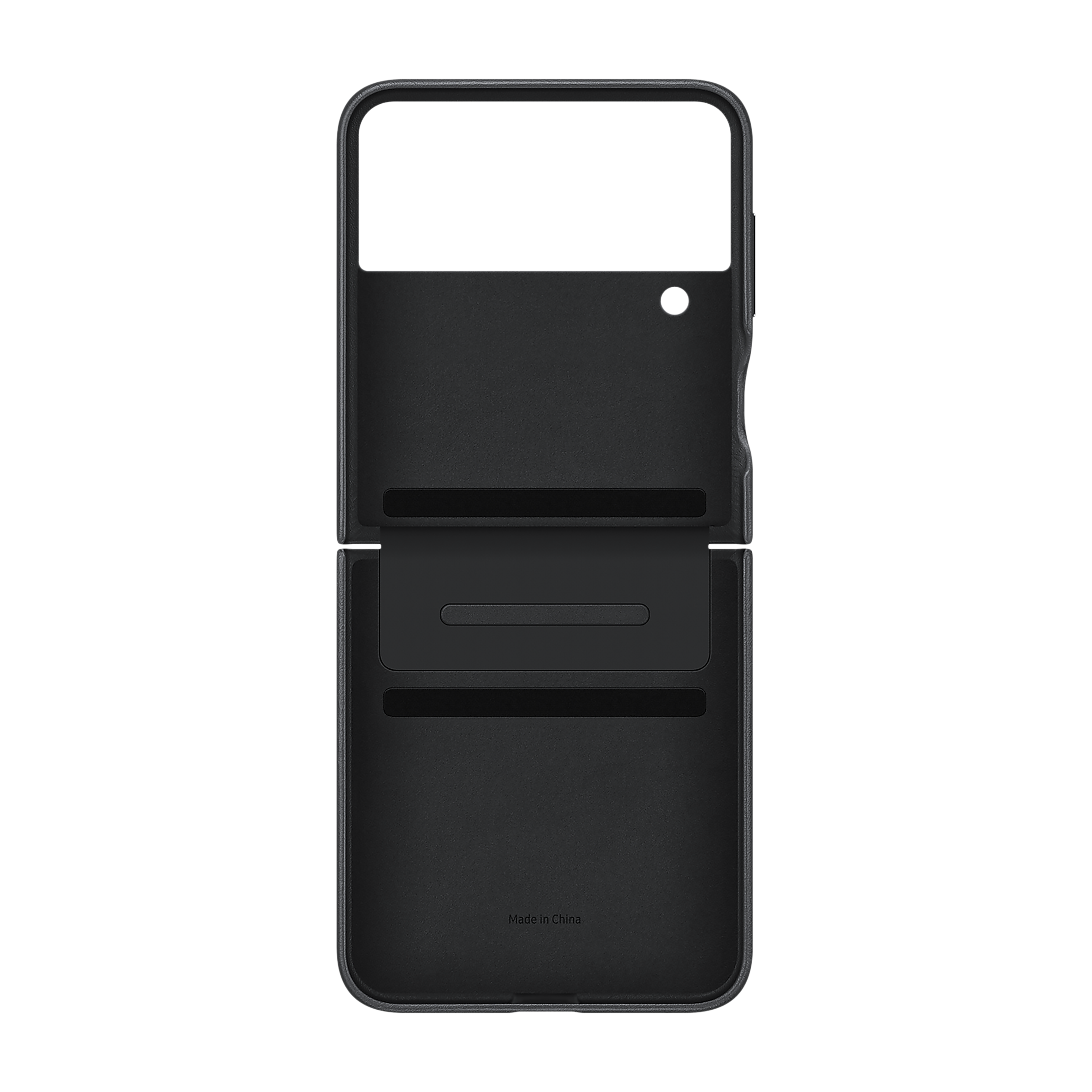 SAMSUNG Flap Soft Leather Back Cover for SAMSUNG Galaxy Z Flip4 (Snug Fit, Black)_4