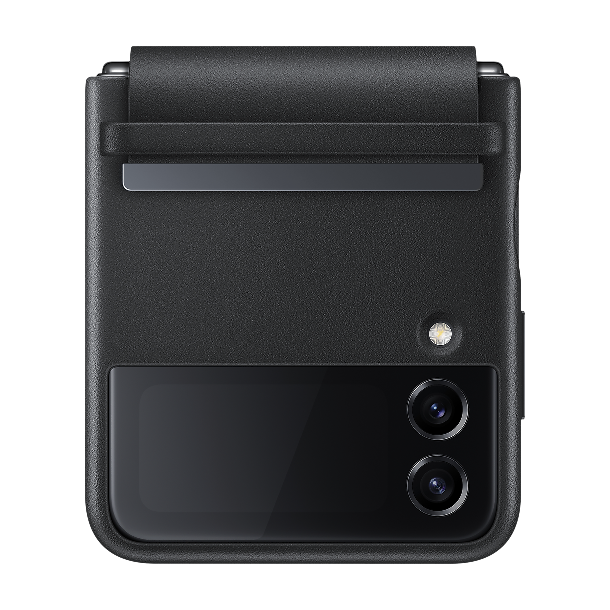SAMSUNG Flap Soft Leather Back Cover for SAMSUNG Galaxy Z Flip4 (Snug Fit, Black)_7