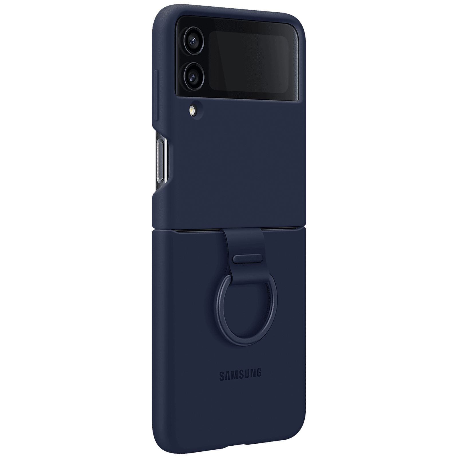 SAMSUNG Soft Silicone Back Cover for SAMSUNG Galaxy Z Flip4 (With Backside Ring, Navy) SAMSUNG Soft Silicone Back Cover for SAMSUNG Galaxy Z Flip4 (With Backside Ring, Navy)_1