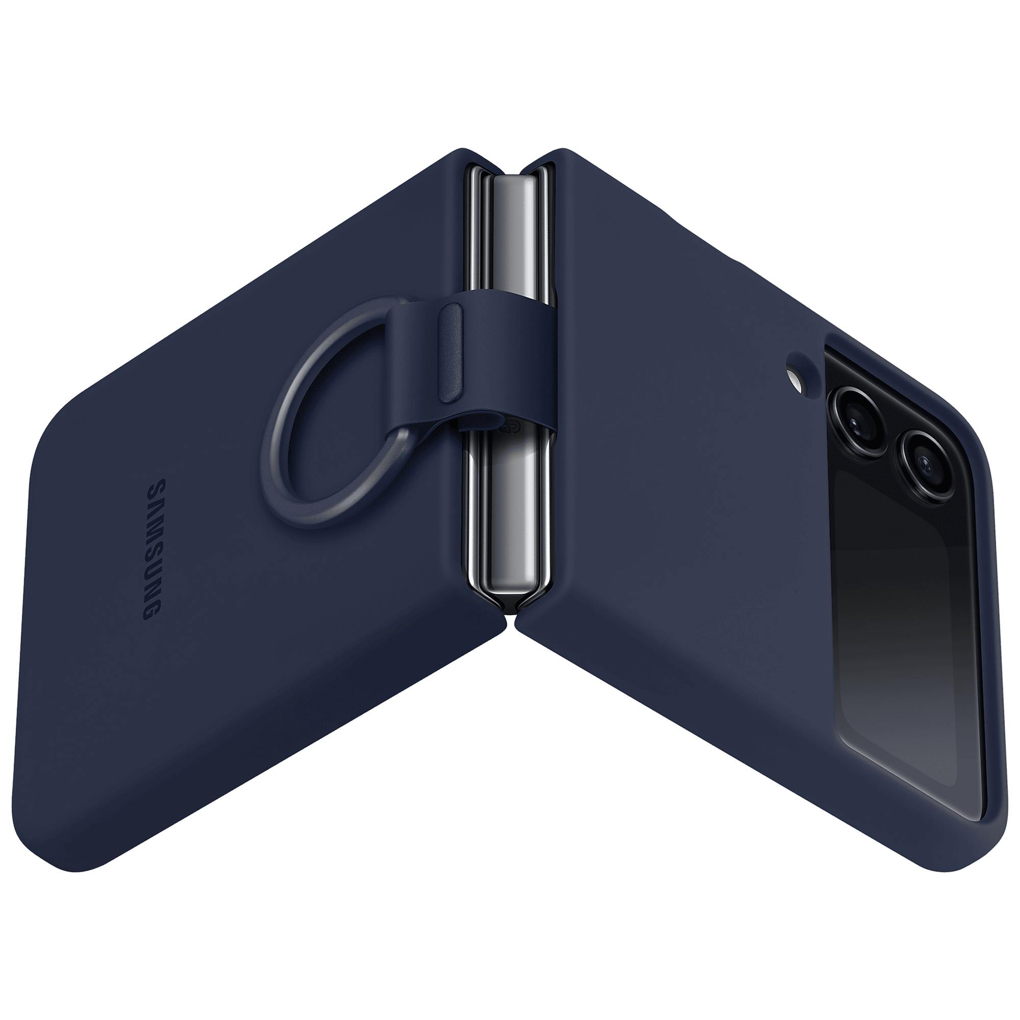 SAMSUNG Soft Silicone Back Cover for SAMSUNG Galaxy Z Flip4 (With Backside Ring, Navy) SAMSUNG Soft Silicone Back Cover for SAMSUNG Galaxy Z Flip4 (With Backside Ring, Navy)_7