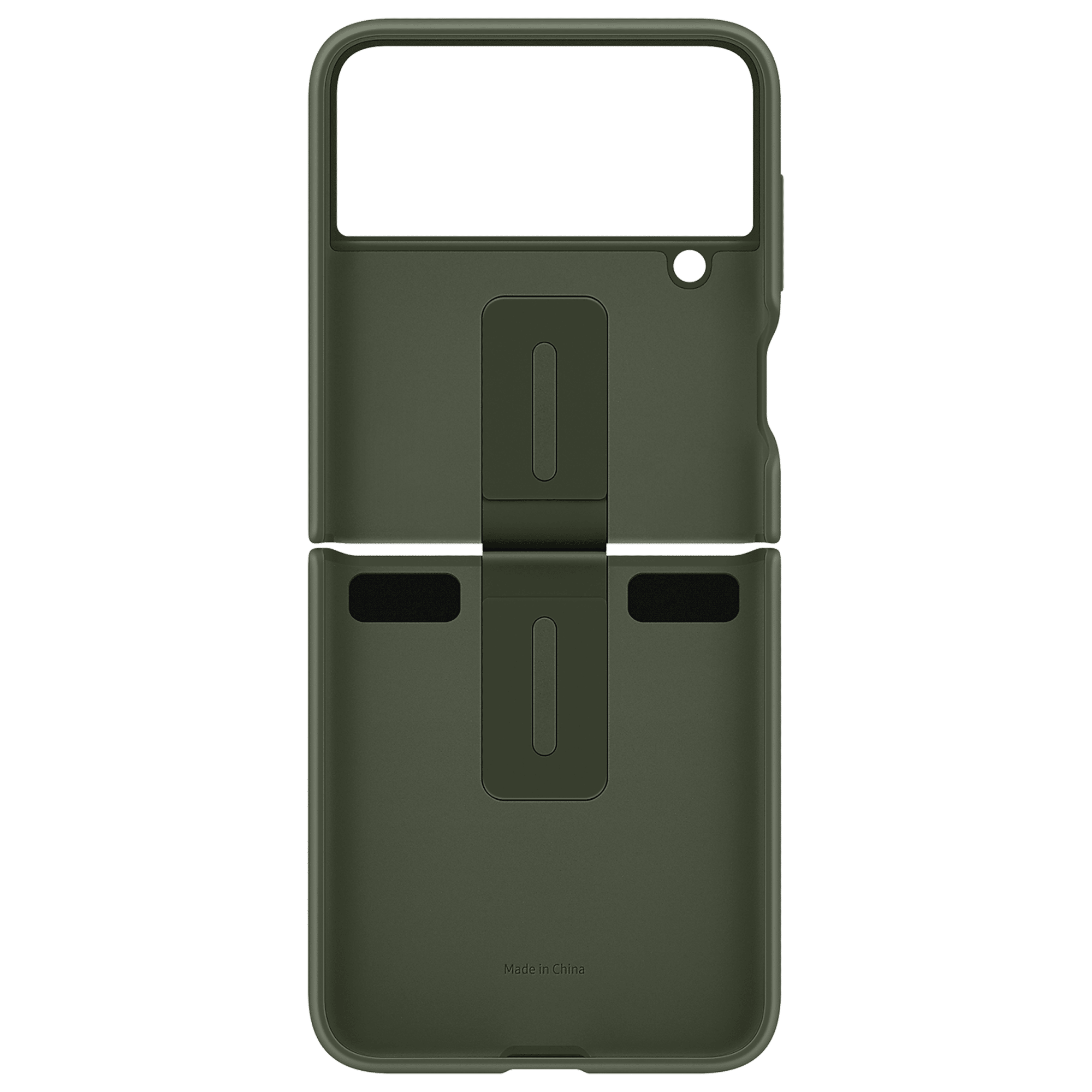 SAMSUNG Soft Silicone Back Cover for SAMSUNG Galaxy Z Flip4 (With Backside Ring, Khaki) SAMSUNG Soft Silicone Back Cover for SAMSUNG Galaxy Z Flip4 (With Backside Ring, Khaki)_3