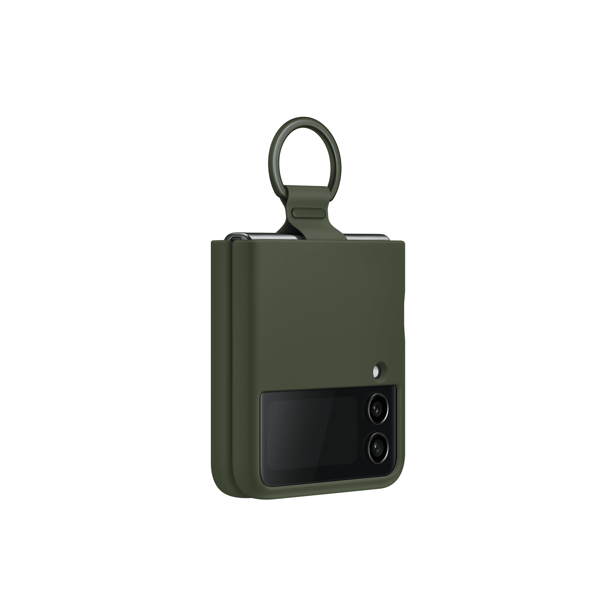 SAMSUNG Soft Silicone Back Cover for SAMSUNG Galaxy Z Flip4 (With Backside Ring, Khaki) SAMSUNG Soft Silicone Back Cover for SAMSUNG Galaxy Z Flip4 (With Backside Ring, Khaki)_4
