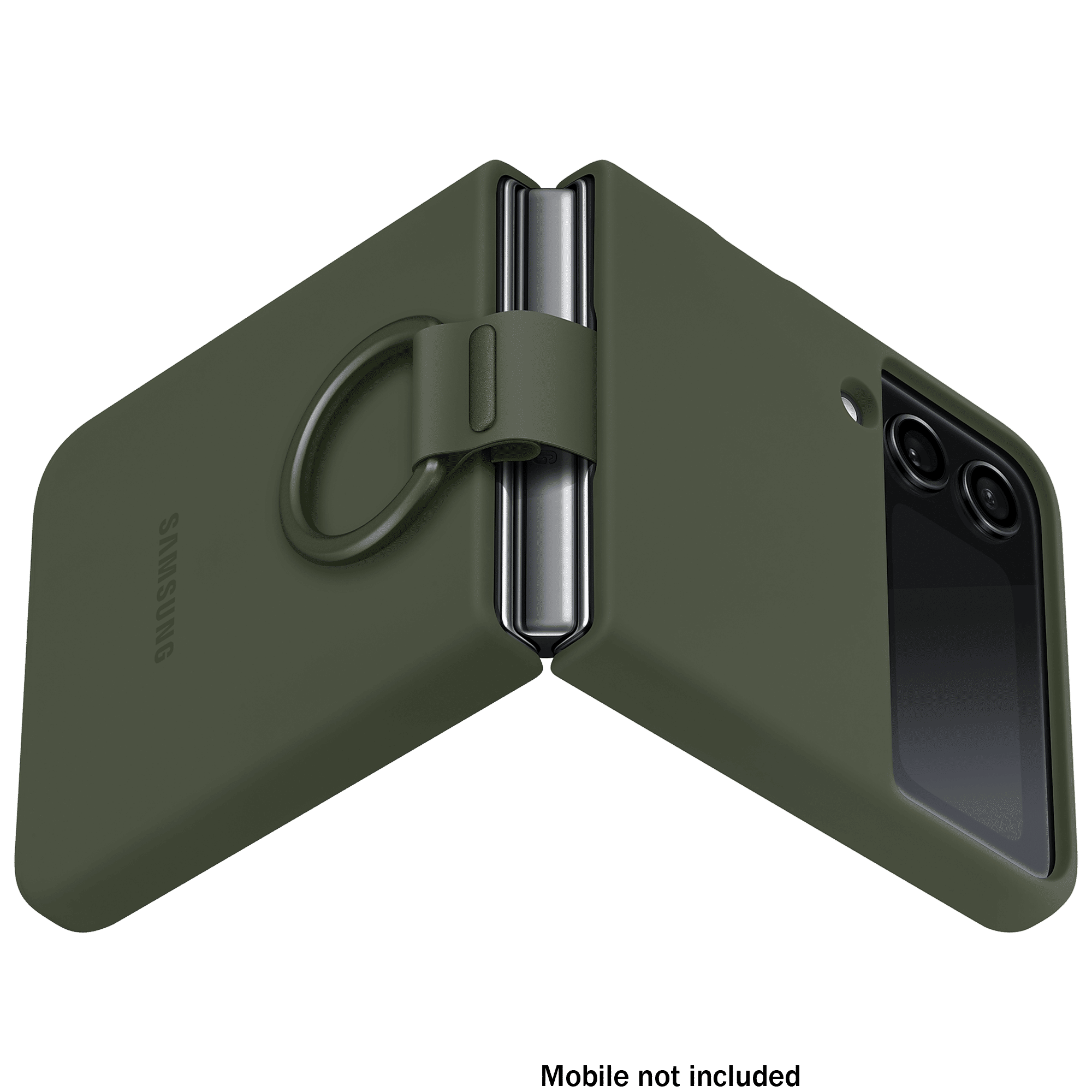SAMSUNG Soft Silicone Back Cover for SAMSUNG Galaxy Z Flip4 (With Backside Ring, Khaki) SAMSUNG Soft Silicone Back Cover for SAMSUNG Galaxy Z Flip4 (With Backside Ring, Khaki)_7