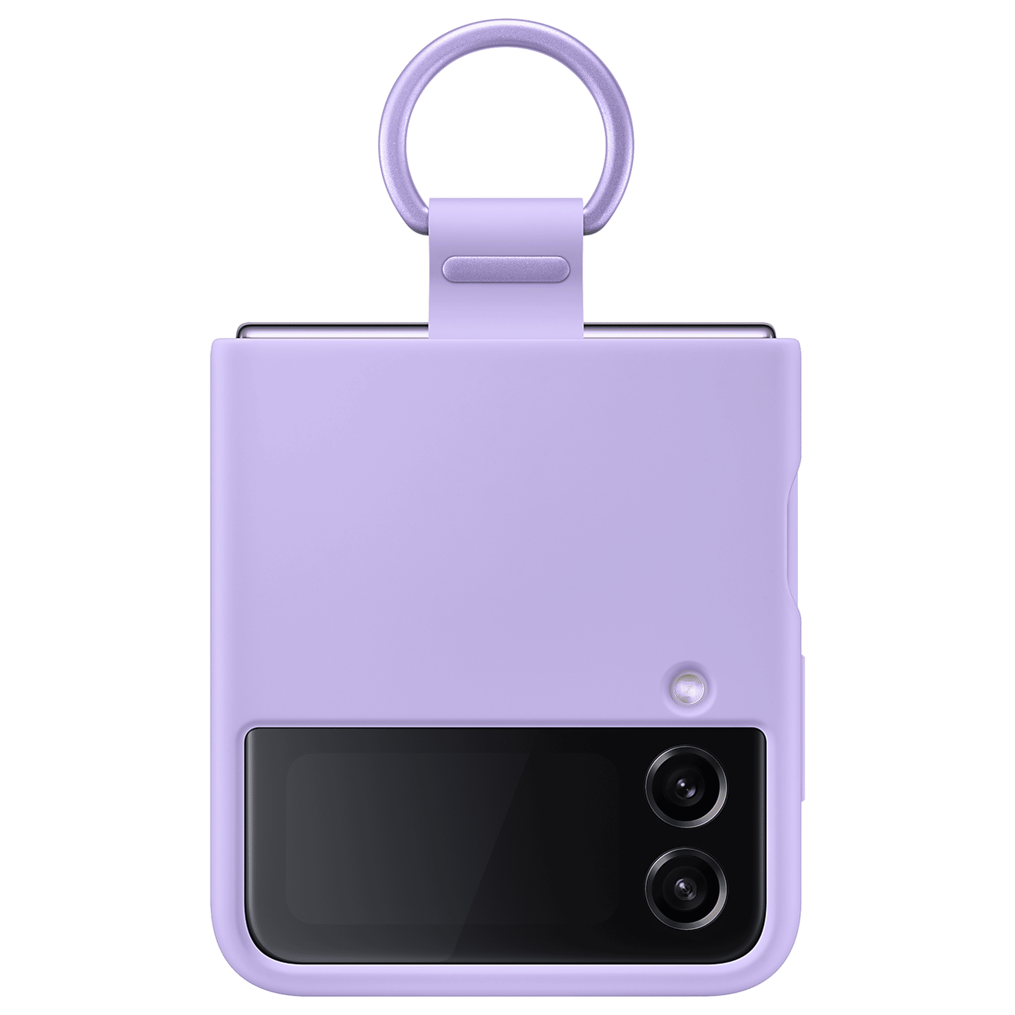 SAMSUNG Soft Silicone Back Cover for SAMSUNG Galaxy Z Flip4 (With Backside Ring, Bora Purple)_7