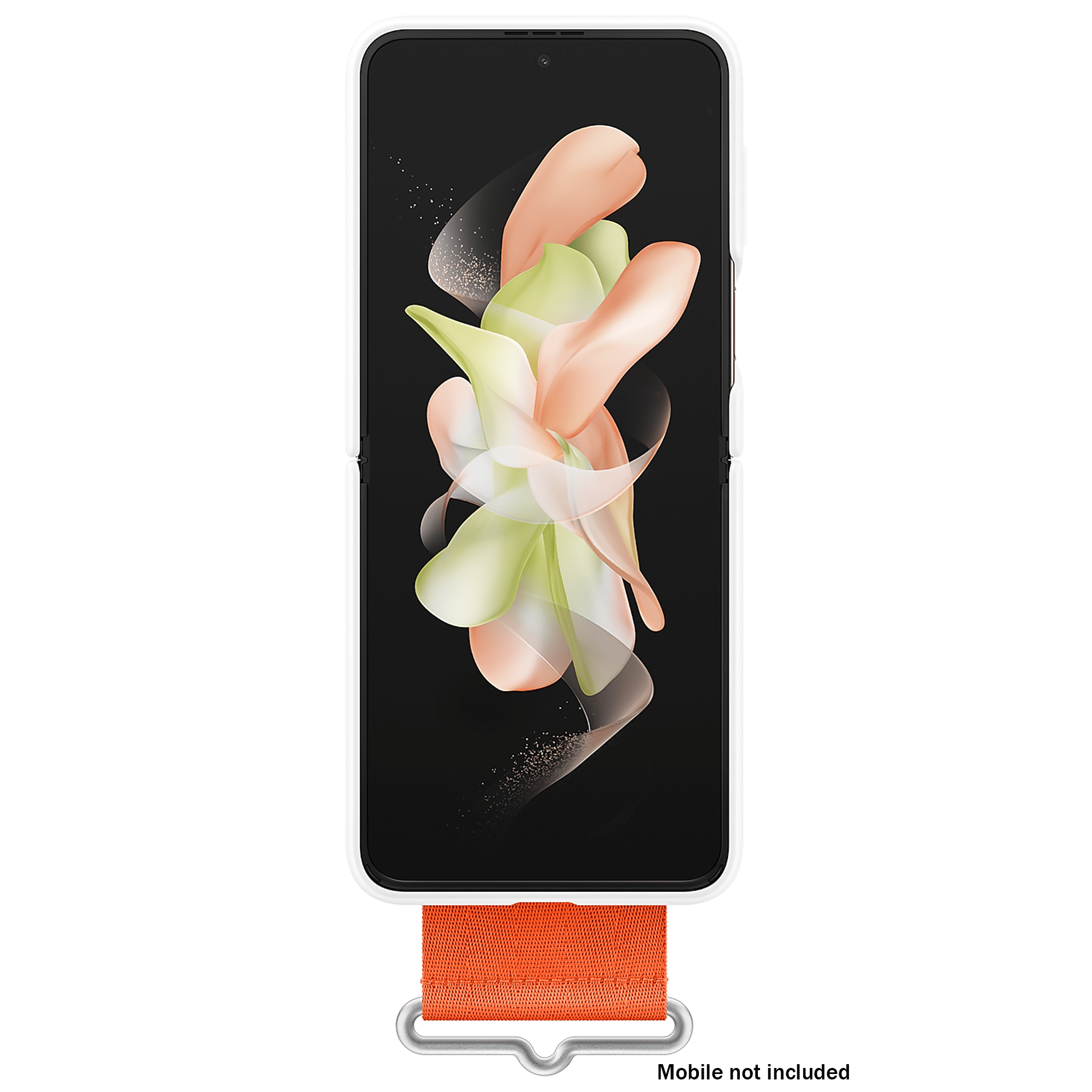 SAMSUNG Soft Silicone Back Cover for SAMSUNG Galaxy Z Flip4 (Carrying with Strap, White) SAMSUNG Soft Silicone Back Cover for SAMSUNG Galaxy Z Flip4 (Carrying with Strap, White)_6