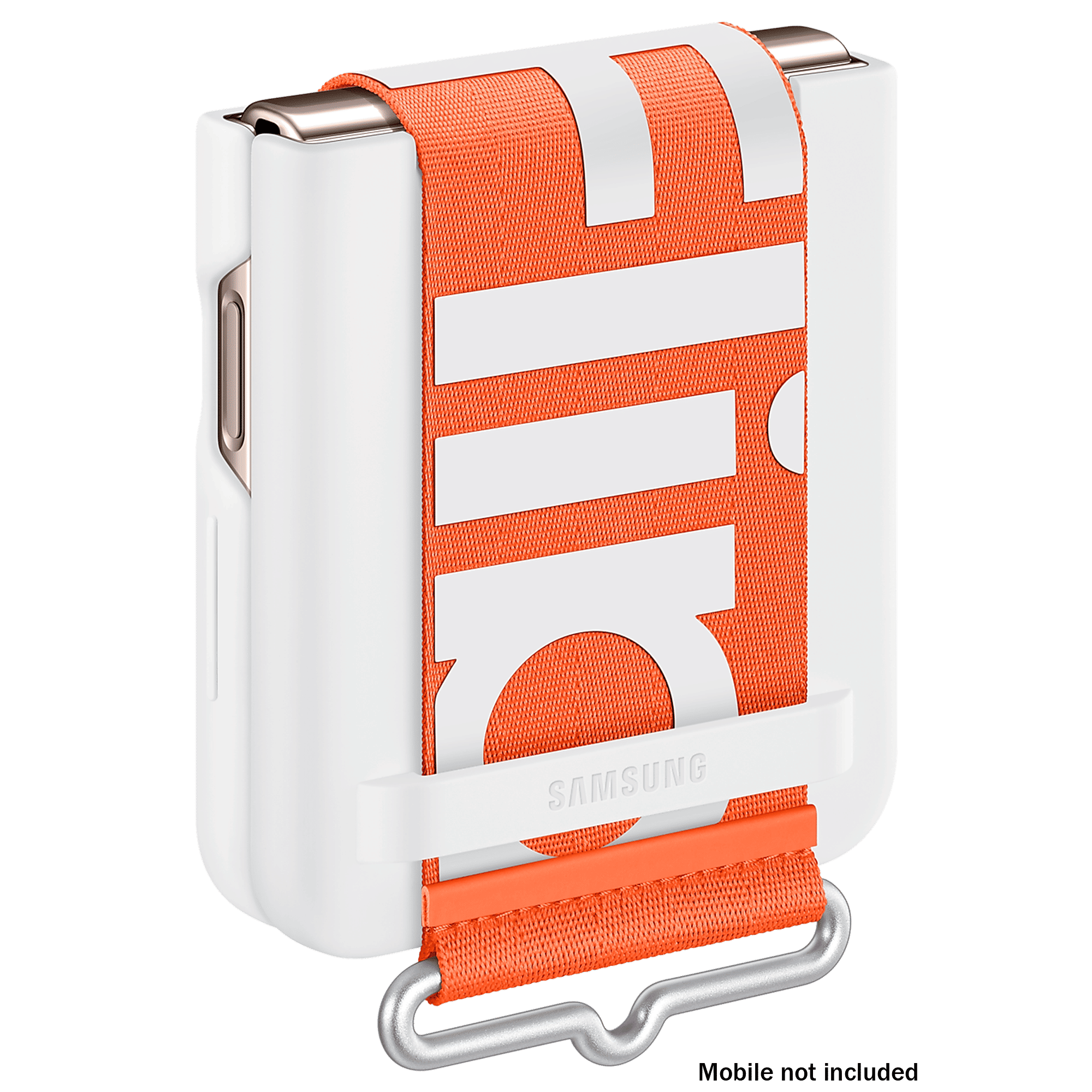 SAMSUNG Soft Silicone Back Cover for SAMSUNG Galaxy Z Flip4 (Carrying with Strap, White) SAMSUNG Soft Silicone Back Cover for SAMSUNG Galaxy Z Flip4 (Carrying with Strap, White)_7