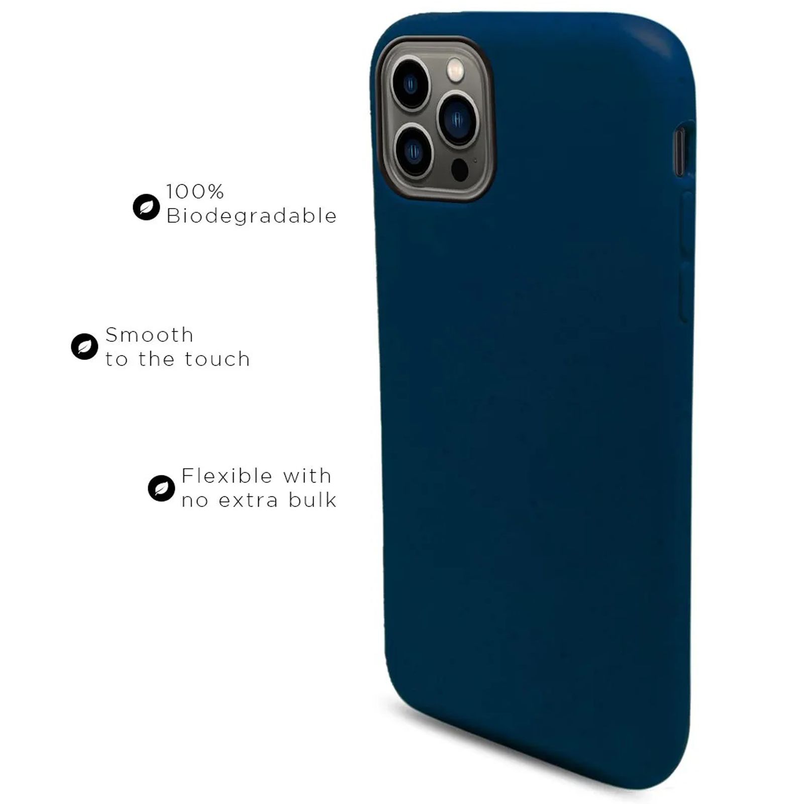 Macmerise Eco-ver Soft Bamboo & Starch Based Material Back Cover for Apple iPhone 14 Pro Max (Supports Wireless Charging, Aegean Blue)_7