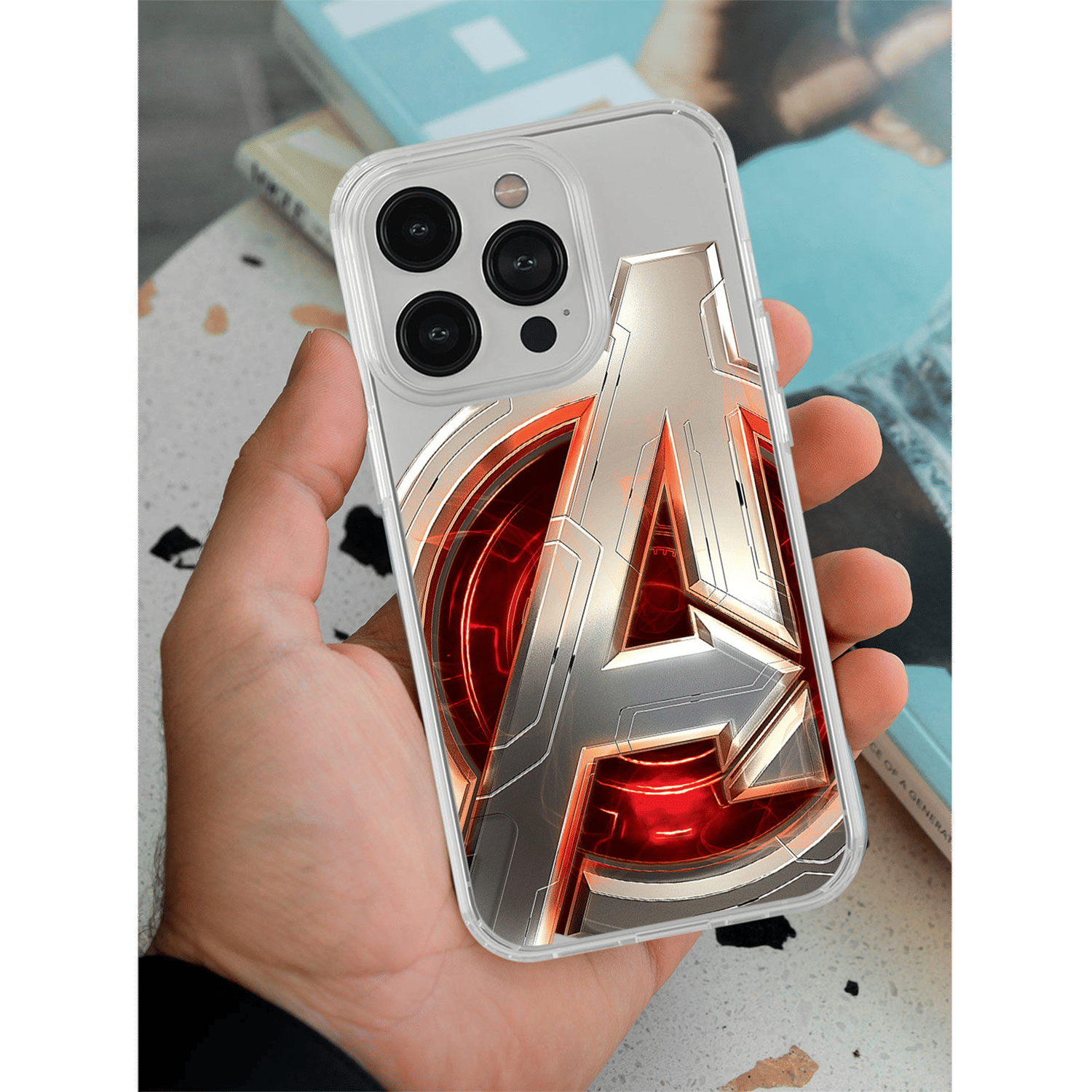 Macmerise Avengers Version 2 Liquid Silicone Back Cover for Apple iPhone 14 Pro (Supports Wireless Charging, Multi Color)_8