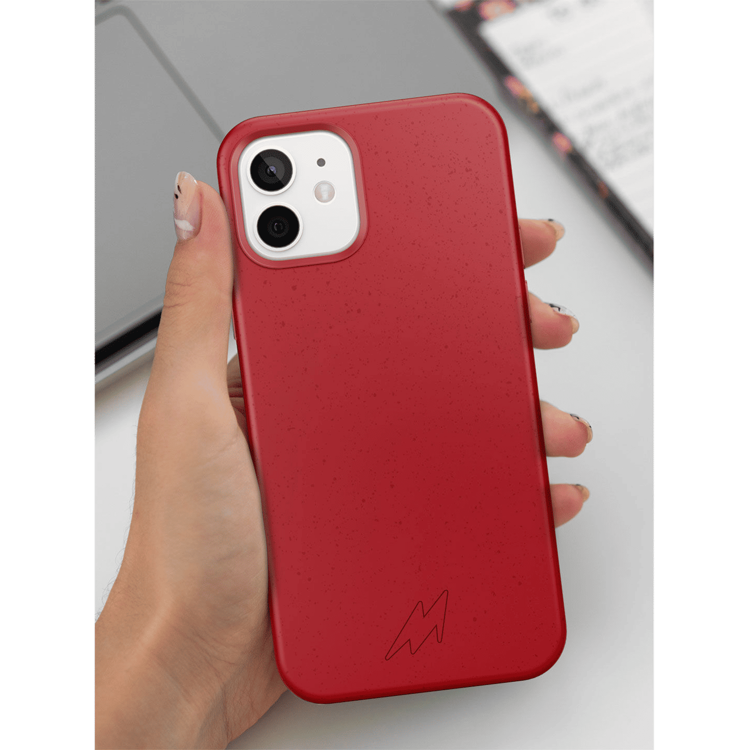 Macmerise Eco-ver Soft Bamboo & Starch Based Material Back Cover for Apple iPhone 14 Pro (Supports Wireless Charging, Crimson Red) Macmerise Eco-ver Soft Bamboo & Starch Based Material Back Cover for Apple iPhone 14 Pro (Supports Wireless Charging, Crimson Red)_5
