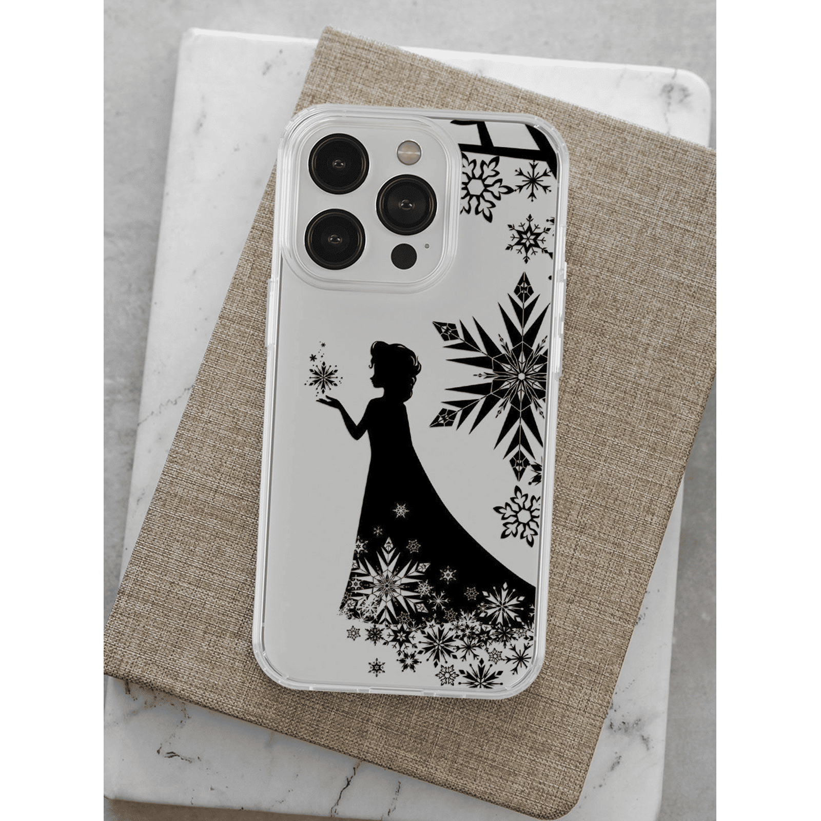 Macmerise Elsa Silhouette Silicone Back Cover for Apple iPhone 14 Pro Max (Supports Wireless Charging, Multi Color)_4