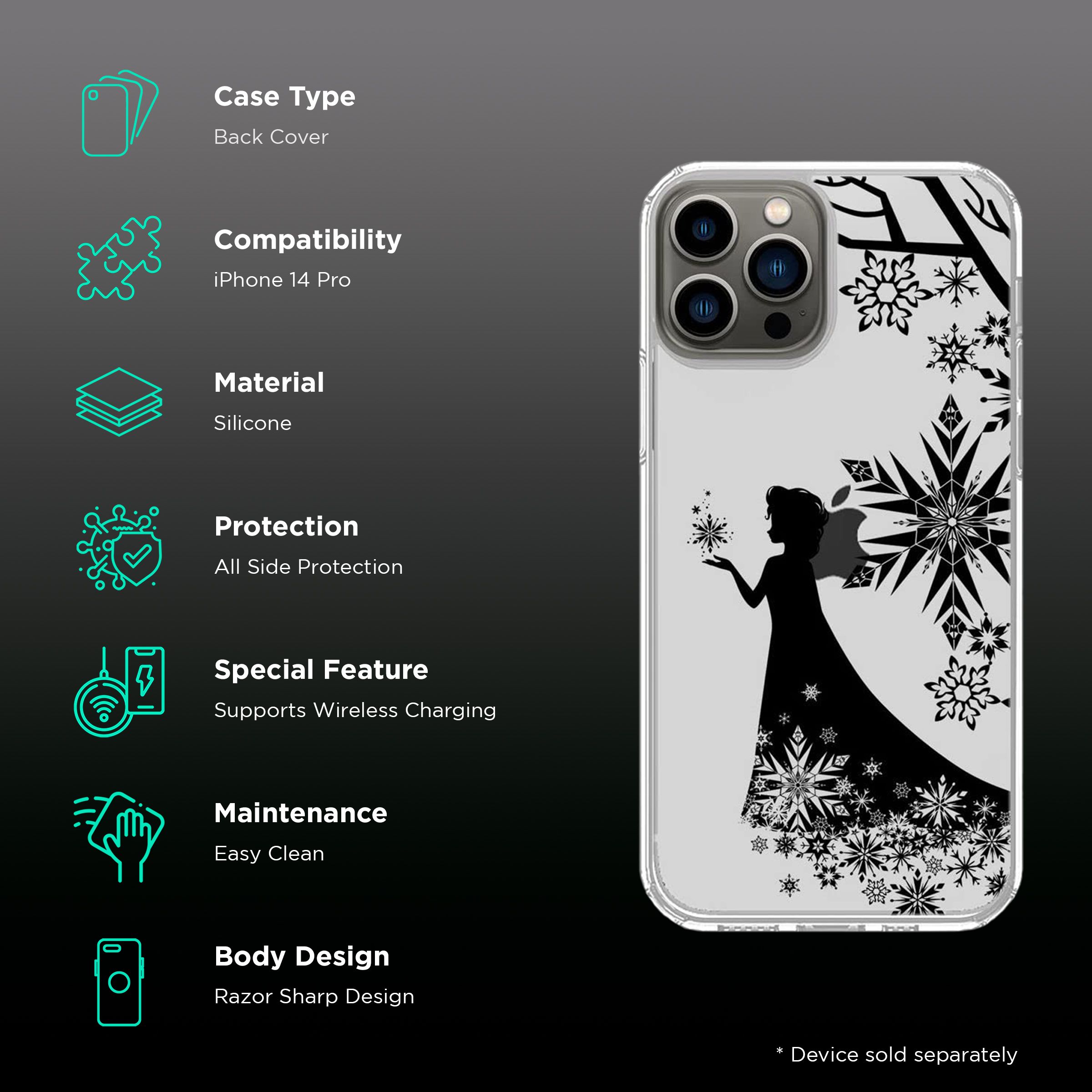 Macmerise Elsa Silhouette Silicone Back Cover for Apple iPhone 14 Pro (Supports Wireless Charging, Multi Color) Macmerise Elsa Silhouette Silicone Back Cover for Apple iPhone 14 Pro (Supports Wireless Charging, Multi Color)_2