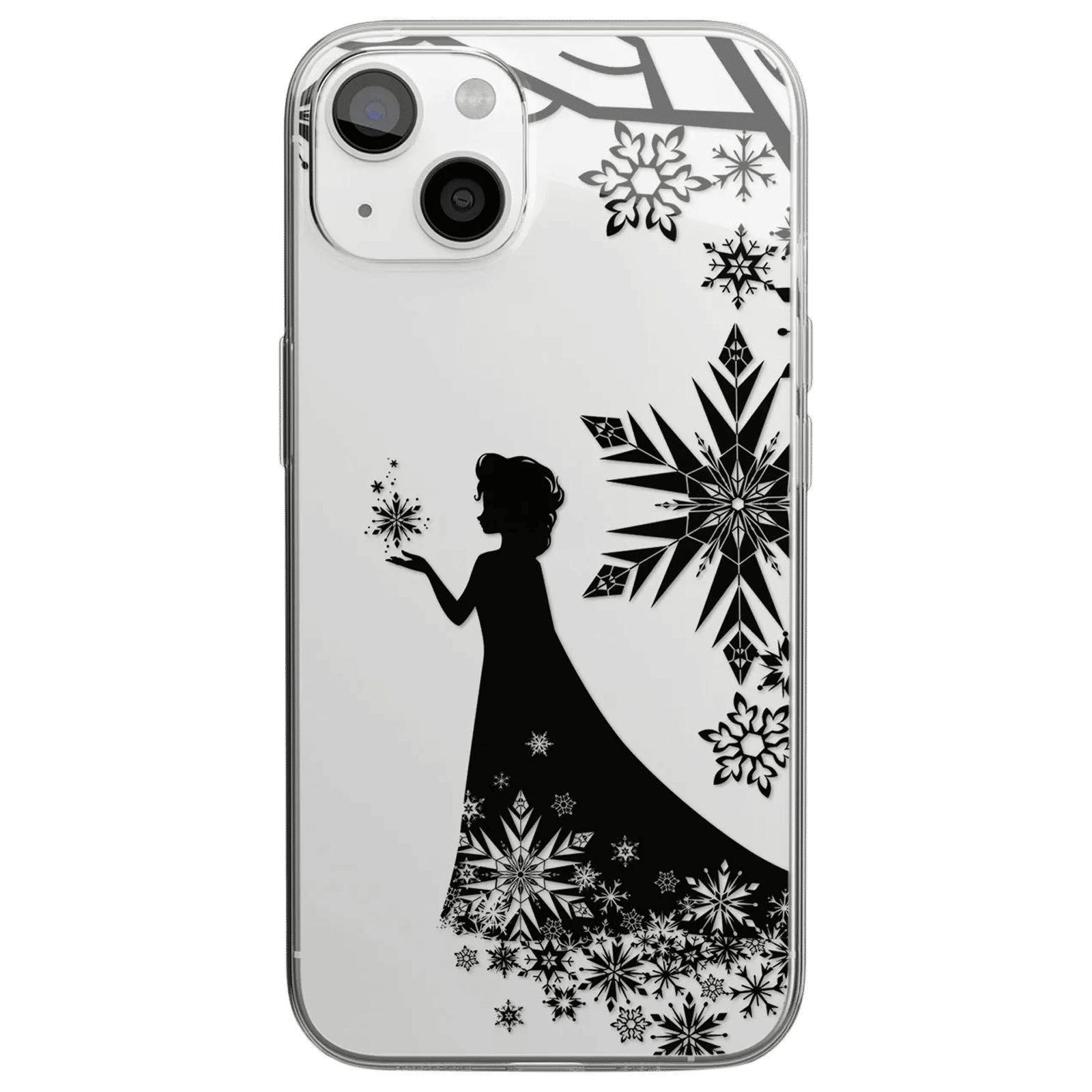 Macmerise Elsa Silhouette Silicone Back Cover for Apple iPhone 14 (Supports Wireless Charging, Clear Black) Macmerise Elsa Silhouette Silicone Back Cover for Apple iPhone 14 (Supports Wireless Charging, Clear Black)_3