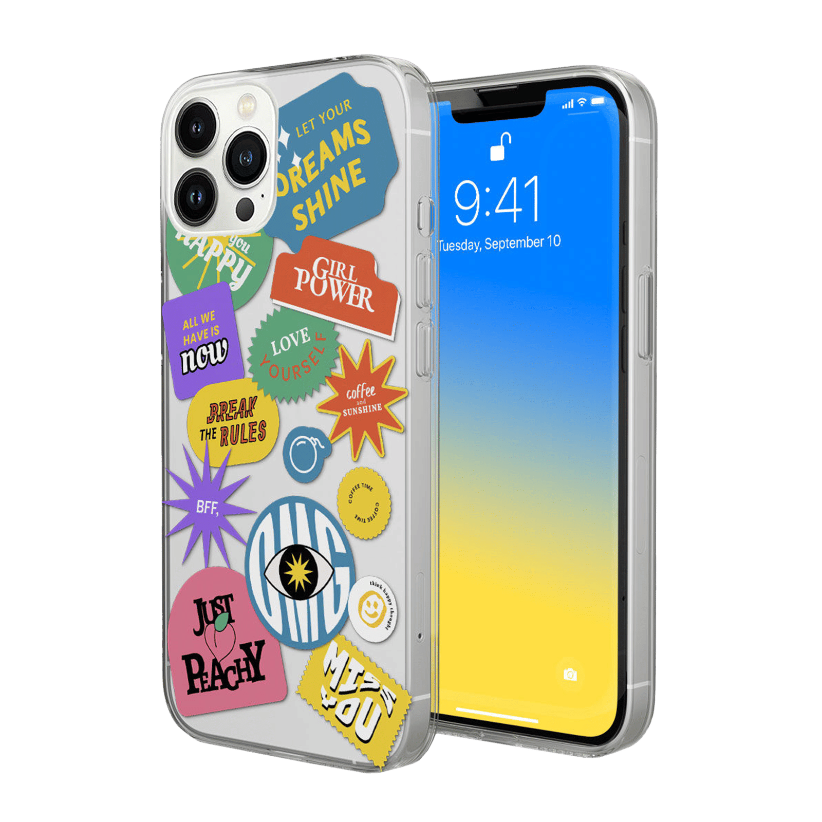 Macmerise SK Sassy Girl Silicone Back Cover for Apple iPhone 14 Pro (Supports Wireless Charging, Multi Color)_1