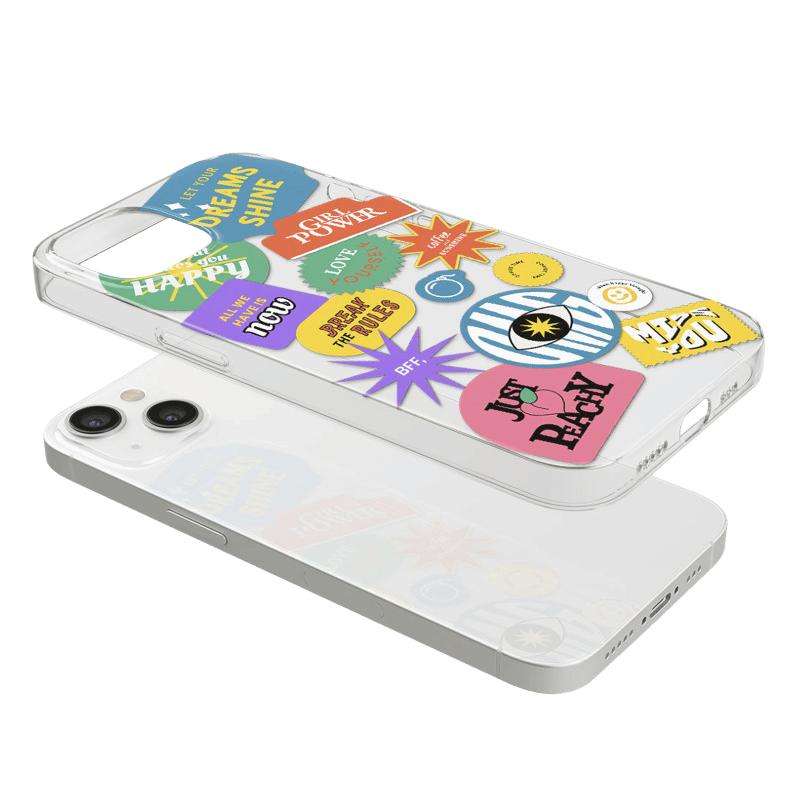 Macmerise SK Sassy Girl Silicone Back Cover for Apple iPhone 14 (Supports Wireless Charging, Multi Color)_10