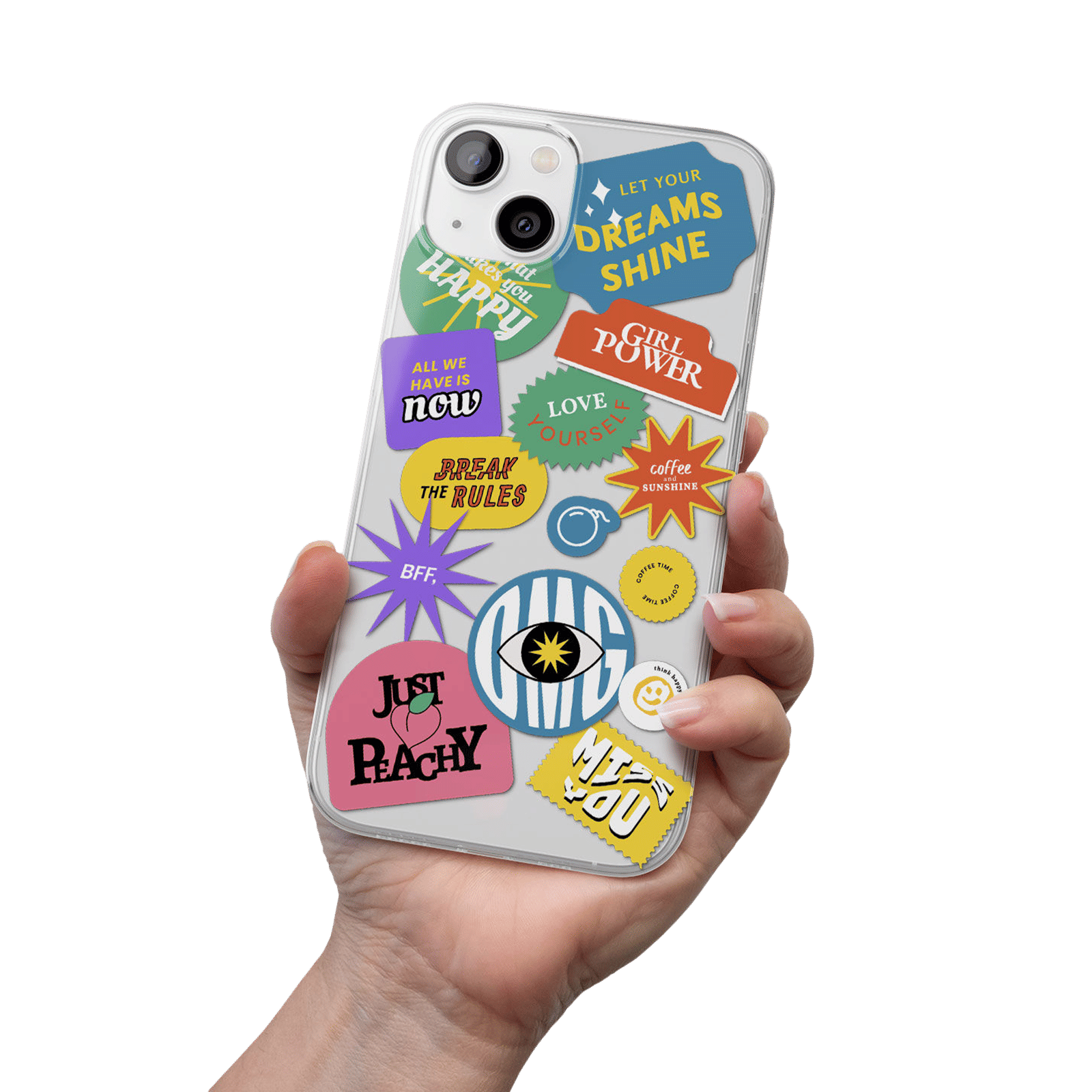 Macmerise SK Sassy Girl Silicone Back Cover for Apple iPhone 14 (Supports Wireless Charging, Multi Color)_6