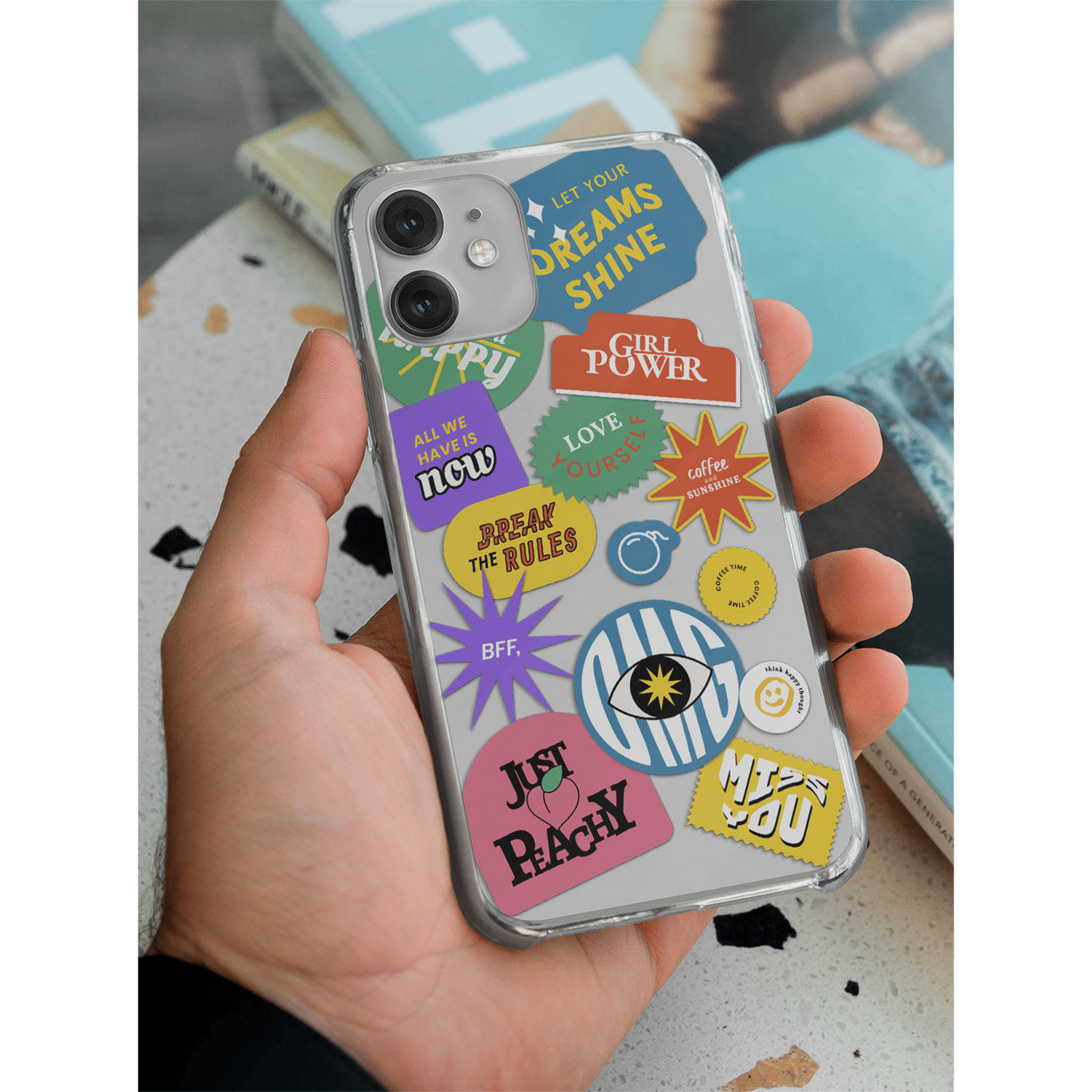 Macmerise SK Sassy Girl Silicone Back Cover for Apple iPhone 14 (Supports Wireless Charging, Multi Color)_7